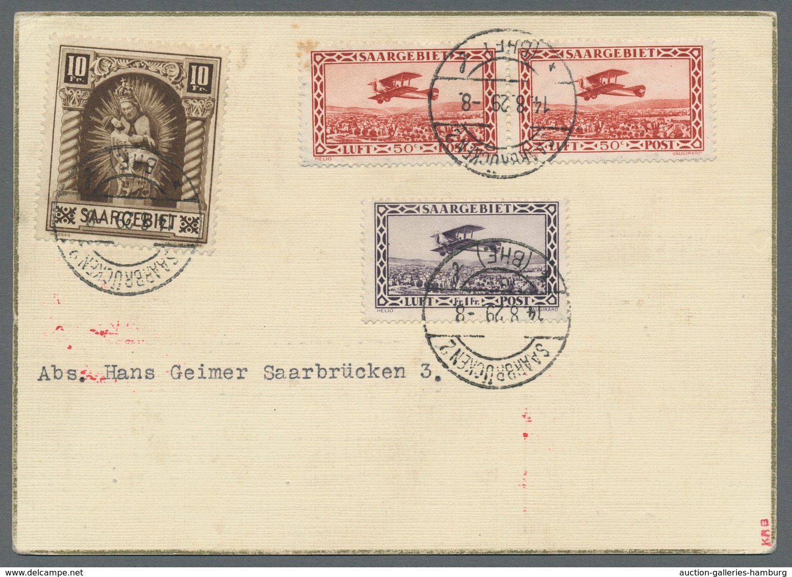 Zeppelinpost Deutschland: 1929 - Weltrundfahrt/Etappe Friedrichshafen-Lakehurst, Hochwertig Frankier - Poste Aérienne & Zeppelin