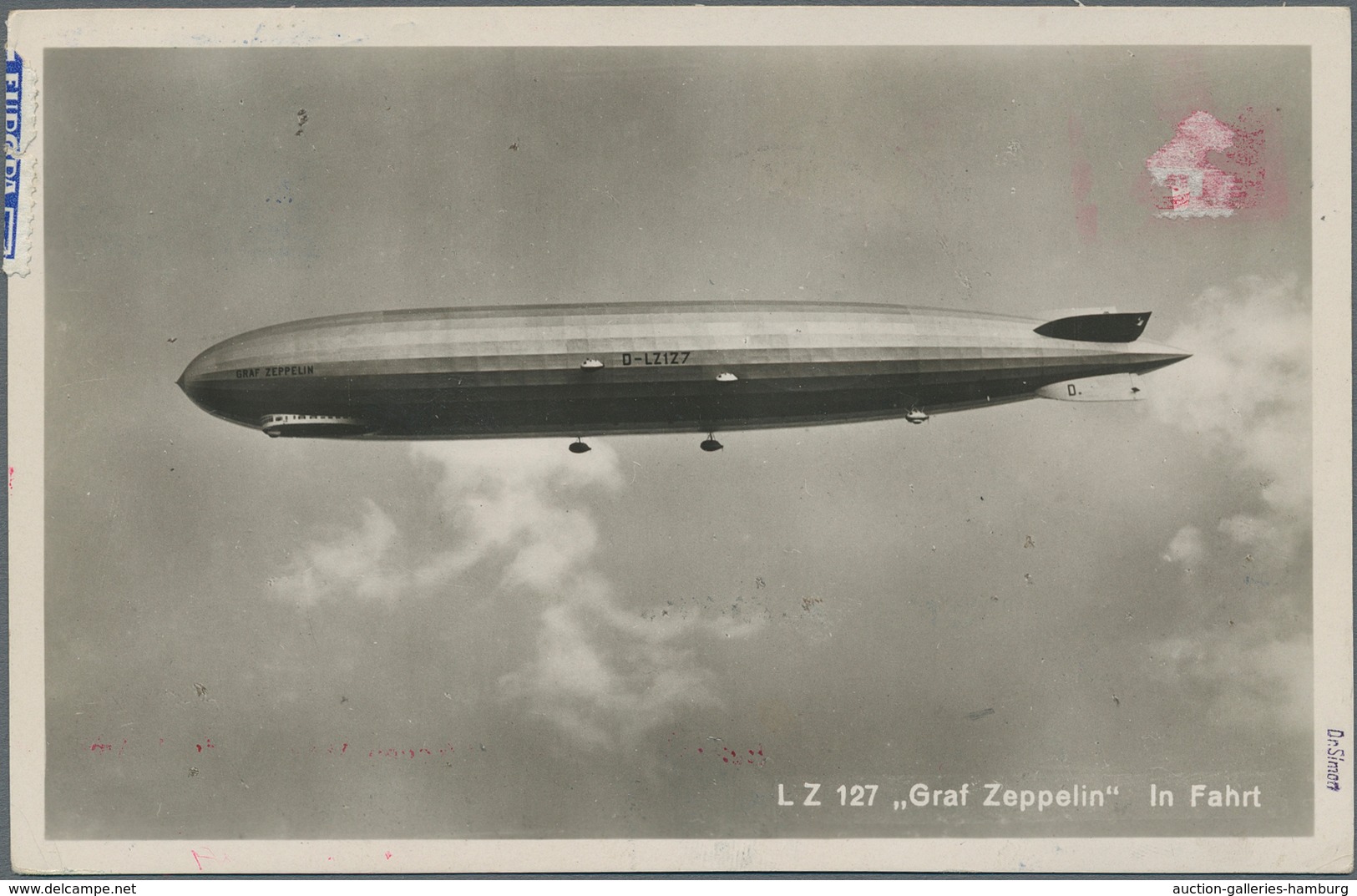 Zeppelinpost Deutschland: 1929, Attempted America Trip/Round The World Trip, Zeppelin Ppc Franked Wi - Correo Aéreo & Zeppelin