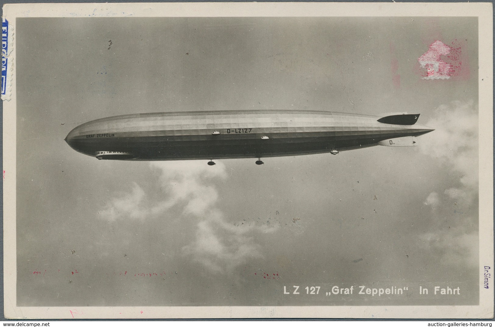 Zeppelinpost Deutschland: 1929, Attempted America Trip/Round The World Trip, Zeppelin Ppc Franked Wi - Luchtpost & Zeppelin