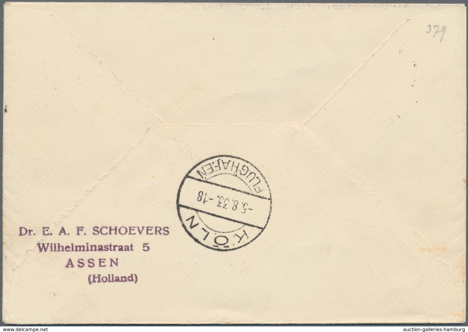 Katapult- / Schleuderflugpost: 1933, Luftpostkarte Mit Nachbringeflug Köln-Cherbourg Und Vorausflug - Airmail & Zeppelin