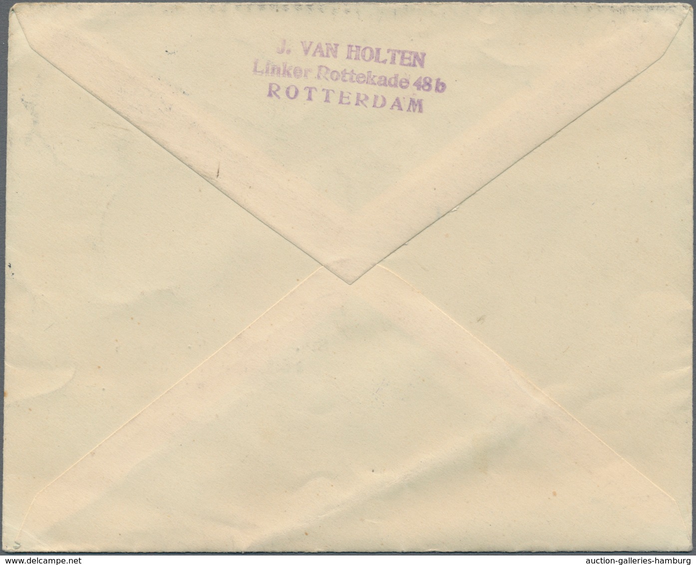 Katapult- / Schleuderflugpost: 1933, 1. VIII From Rotterdam With Cachet "DEUTSCHER SCHLEUDERFLUG D. - Airmail & Zeppelin