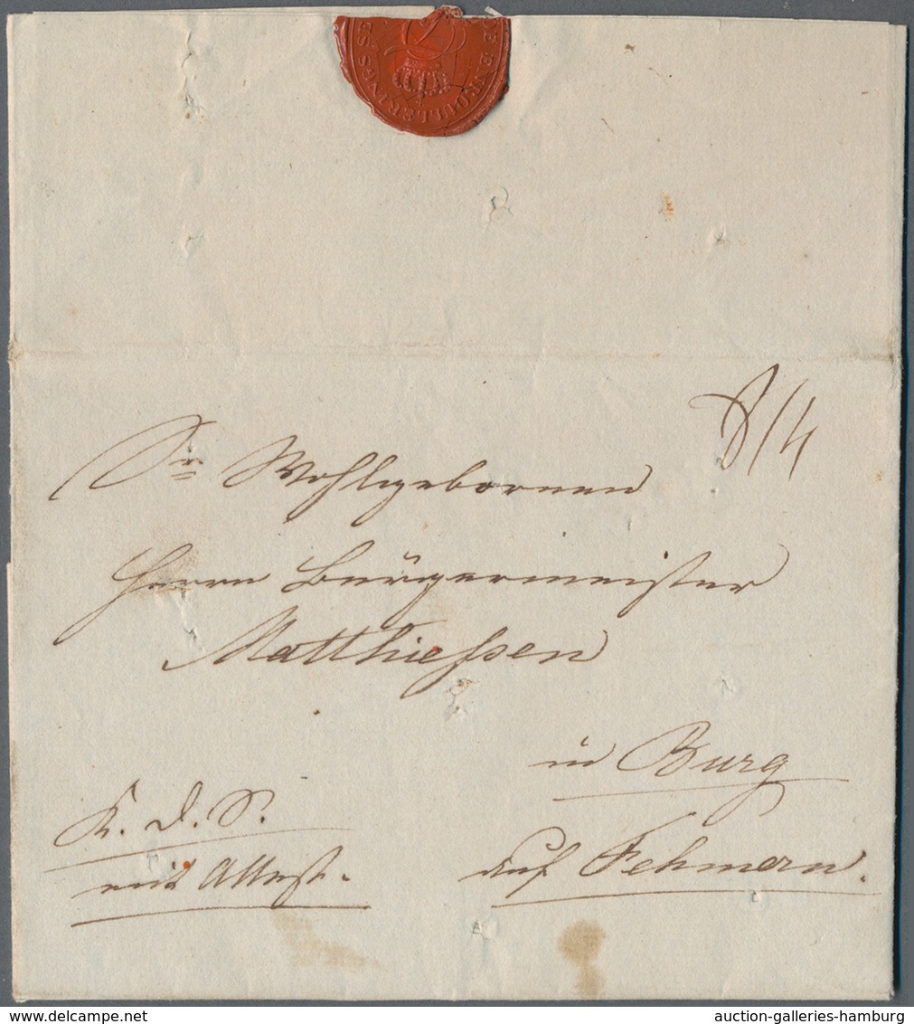 Disinfection Mail: 1831, 18.November, Dienstbrief "K.D.S. Mit Attest" Mit Vollem Inhalt Und Rs. Dien - Other & Unclassified