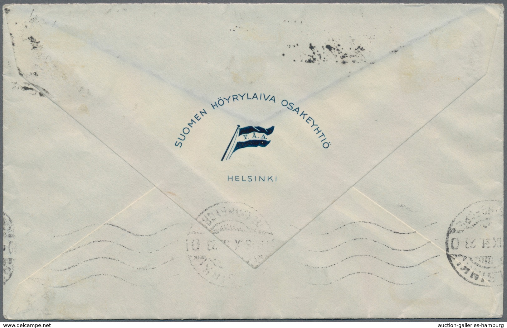 Schiffspost Deutschland: 1931, Finnland, 2 M Dkl'blau Wappen, Entwertet Mit Tagesstempel STETTIN 1, - Cartas & Documentos