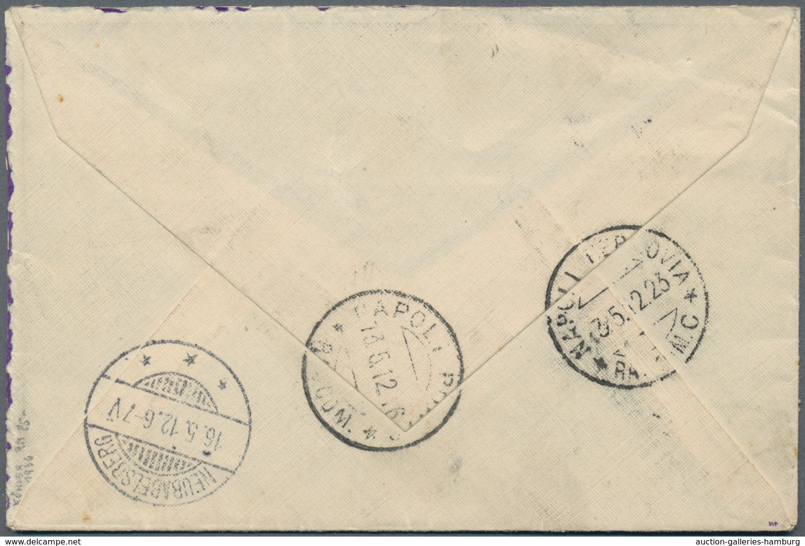 Deutsche Schiffspost Im Ausland - Seepost: 1912, 4 X 10 Pf Germania, MeF Auf Einschreibebrief Mit K1 - Sonstige & Ohne Zuordnung