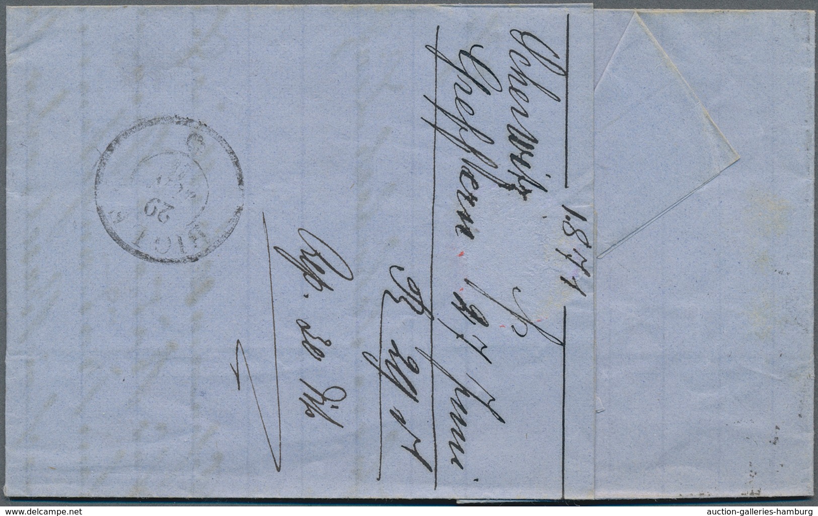 Baden - Marken Und Briefe: 1870/1871, Hochinteressantes Briefe-Paar Mit 3 Kreuzer Rosarot, Klar Entw - Sonstige & Ohne Zuordnung