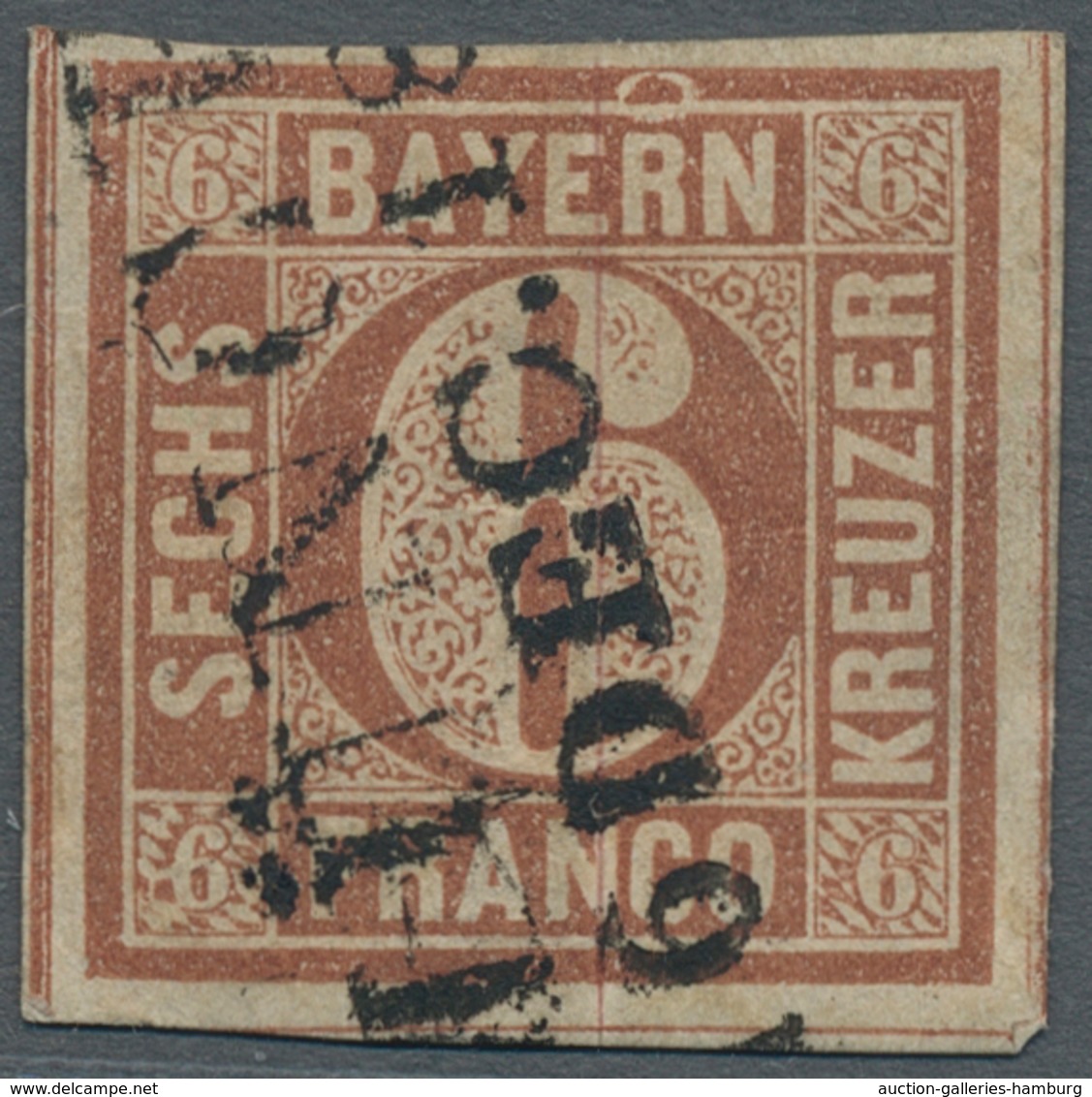 Bayern - Marken Und Briefe: 1849, "6 Kr. Braunorange In Type I", Farbfrischer Wert Mit Allseits Voll - Andere & Zonder Classificatie