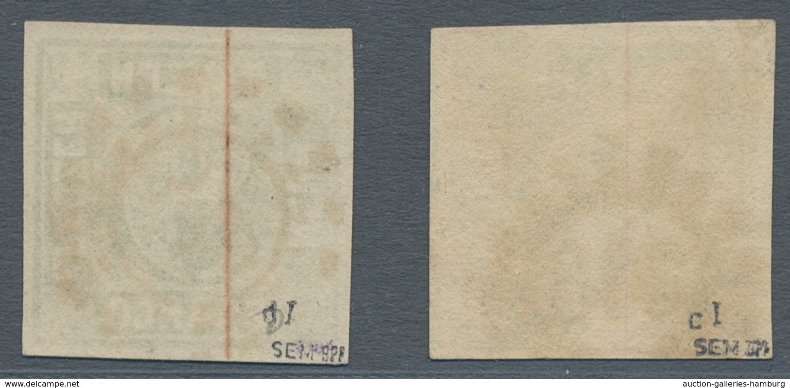 Bayern - Marken Und Briefe: 1851-62, "9 Kr. Mai- Bzw. Gelbgrün, Type I", Zwei Farbfrische Werte Mit - Other & Unclassified