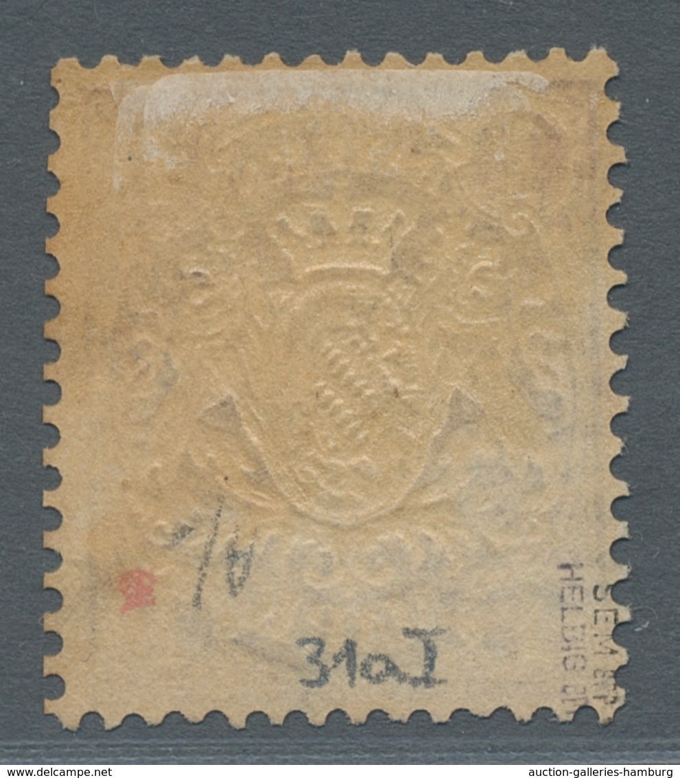 Bayern - Marken Und Briefe: 1875, "1 Mk. Violett Mit PLF I", Sauber Gestempelter Wert In Tadelloser - Other & Unclassified