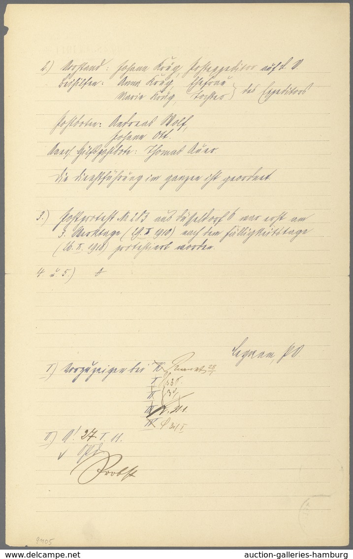 Bayern - Marken Und Briefe: 1911, 5 Und 10 Pfg. Wappen Auf POST-PRÜFUNGSBERICHT Mit Orts-Stempel "FI - Andere & Zonder Classificatie