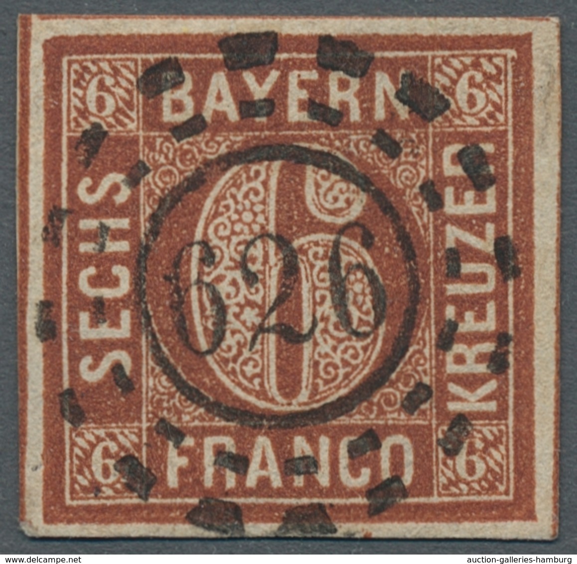 Bayern - Offene Mühlradstempel: 1850, Offener Mühlradstempel "626" Mittersendling Sauber Zentrisch A - Otros & Sin Clasificación