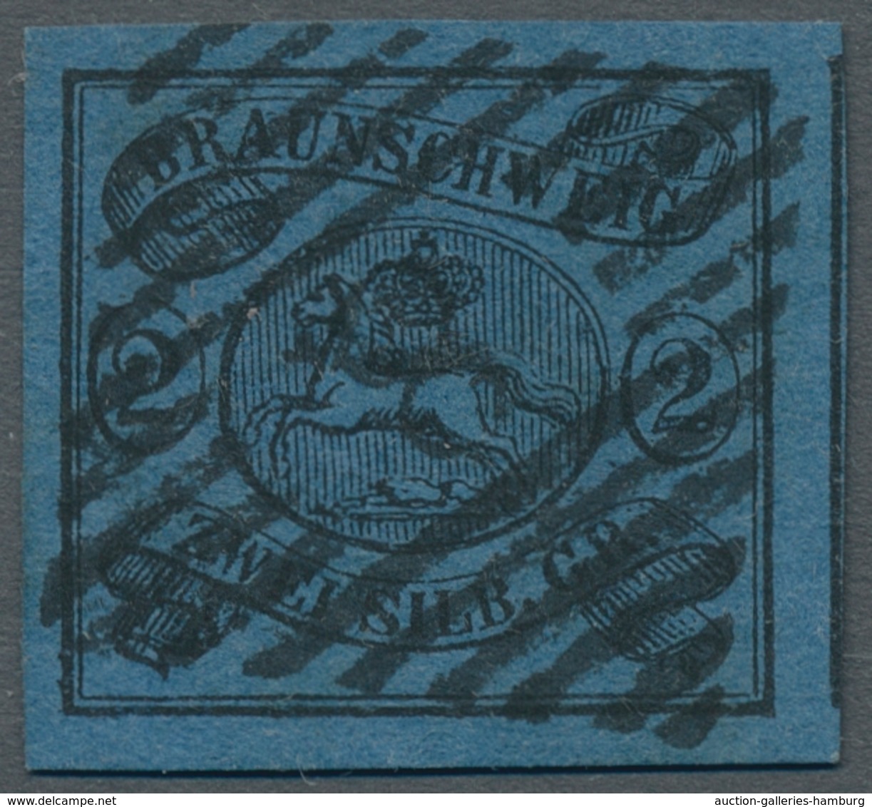 Braunschweig - Marken Und Briefe: 1853, Wappenzeichnung 2 Sgr. Farbfrisch Und Breit- Bis überrandig - Brunswick