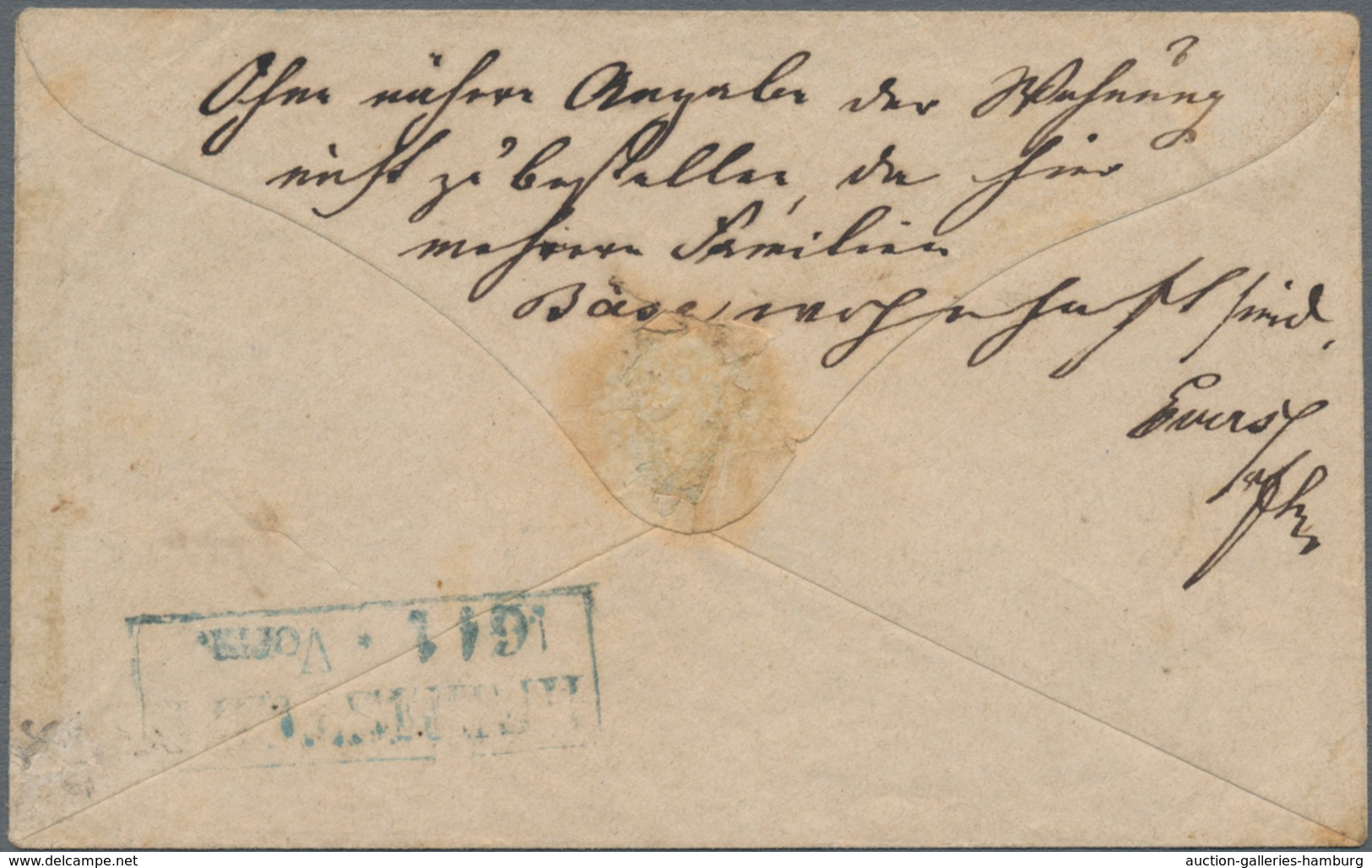 Braunschweig - Marken Und Briefe: 1857, 1/4 Ggr Schwarz Auf Braun, Entwertet Mit Nr.-Stpl. "21" Als - Brunswick