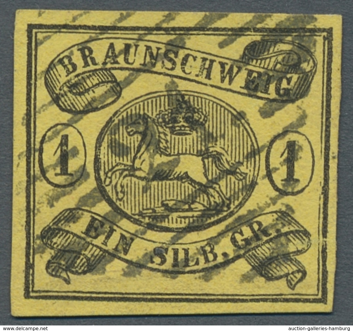 Braunschweig - Marken Und Briefe: 1861, Wappenzeichnung 1 Sgr. Zwei Farbfrische Und Voll- Bis Breitr - Braunschweig