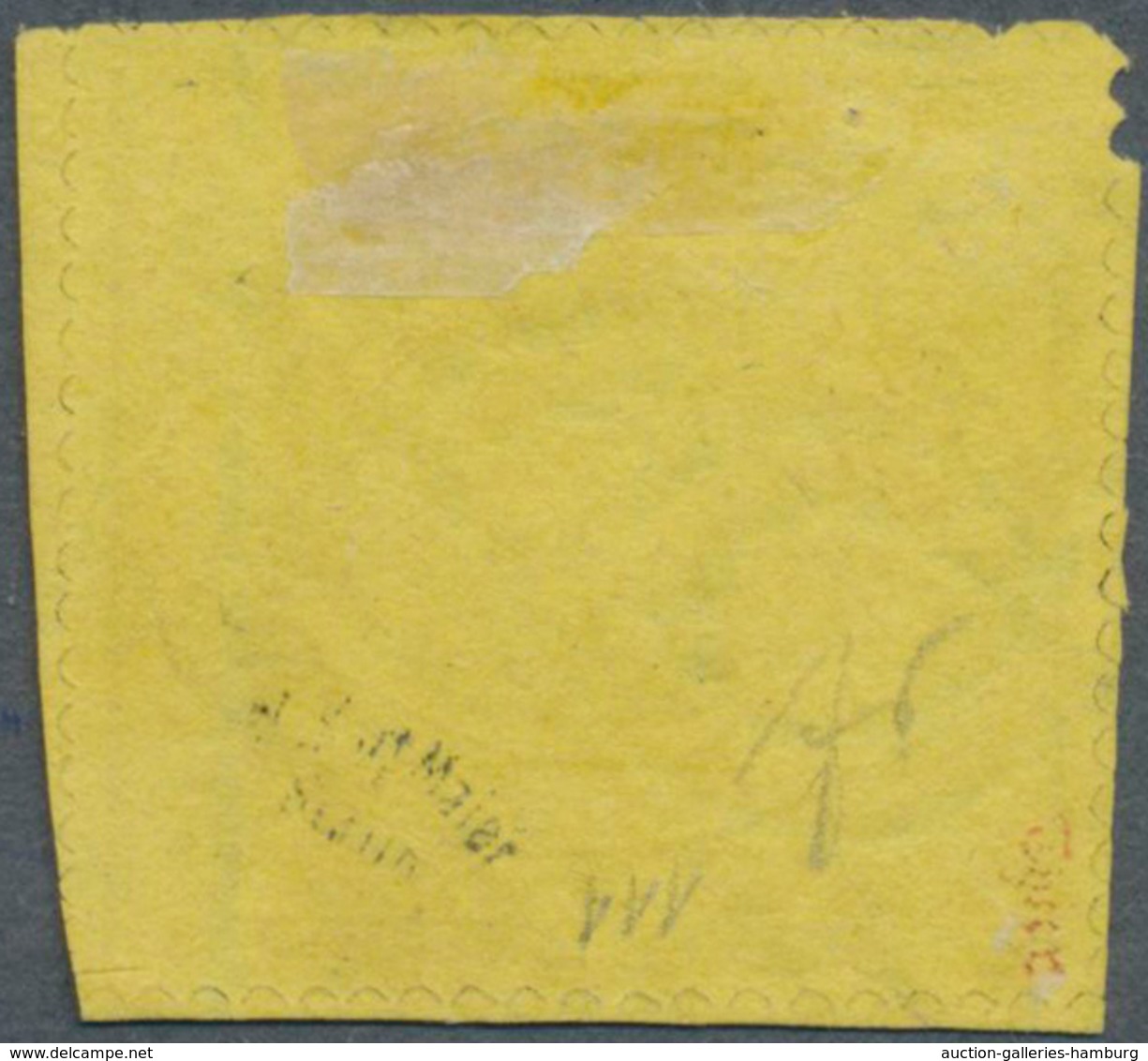 Braunschweig - Marken Und Briefe: 1861: 1 Sgr Auf Gelb Mit Allseits Vollständigem Bogenförmigem Durc - Brunswick