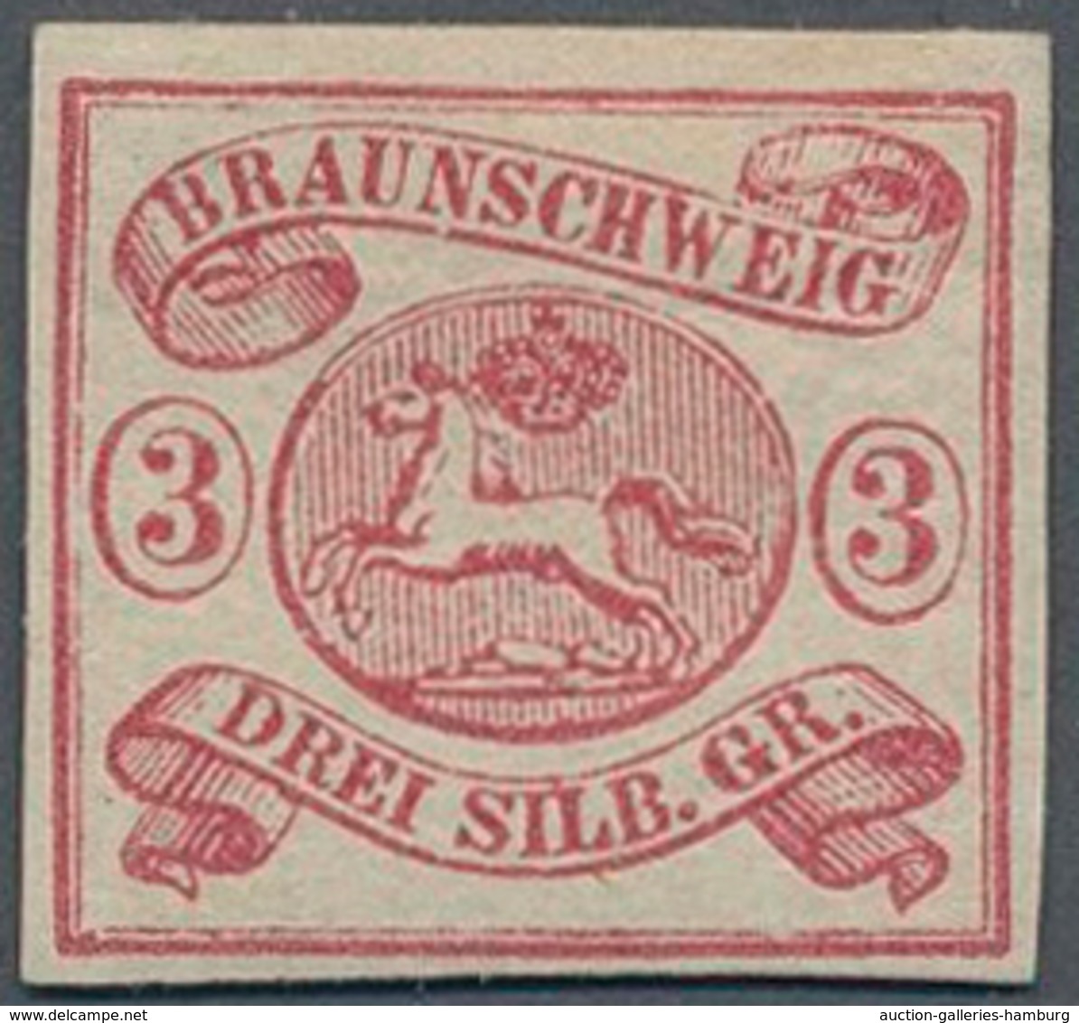 Braunschweig - Marken Und Briefe: 1861, 3 Sgr. Rosa In Ungebrauchter Kabinetterhaltung, Enorm Farbfr - Brunswick