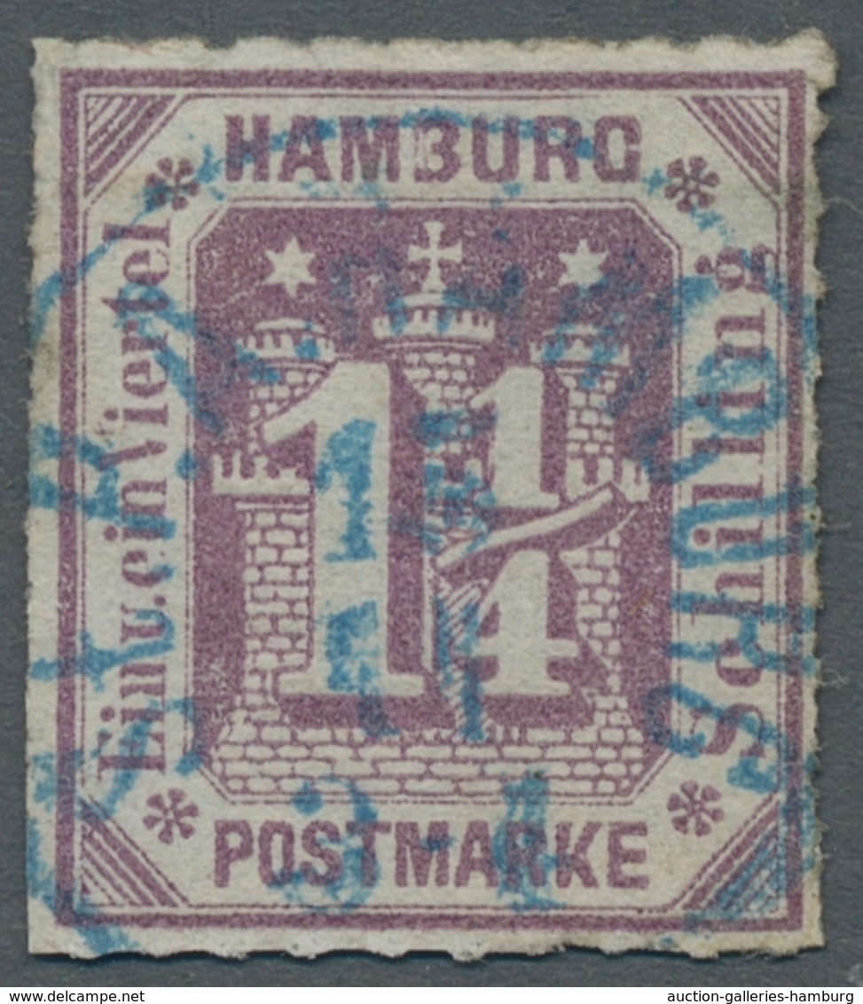 Hamburg - Marken Und Briefe: 1866, 1 1/4 S Grauviolett, Farbfrisch, Mit Dem Seltenen PLF "B" In Hamb - Hamburg