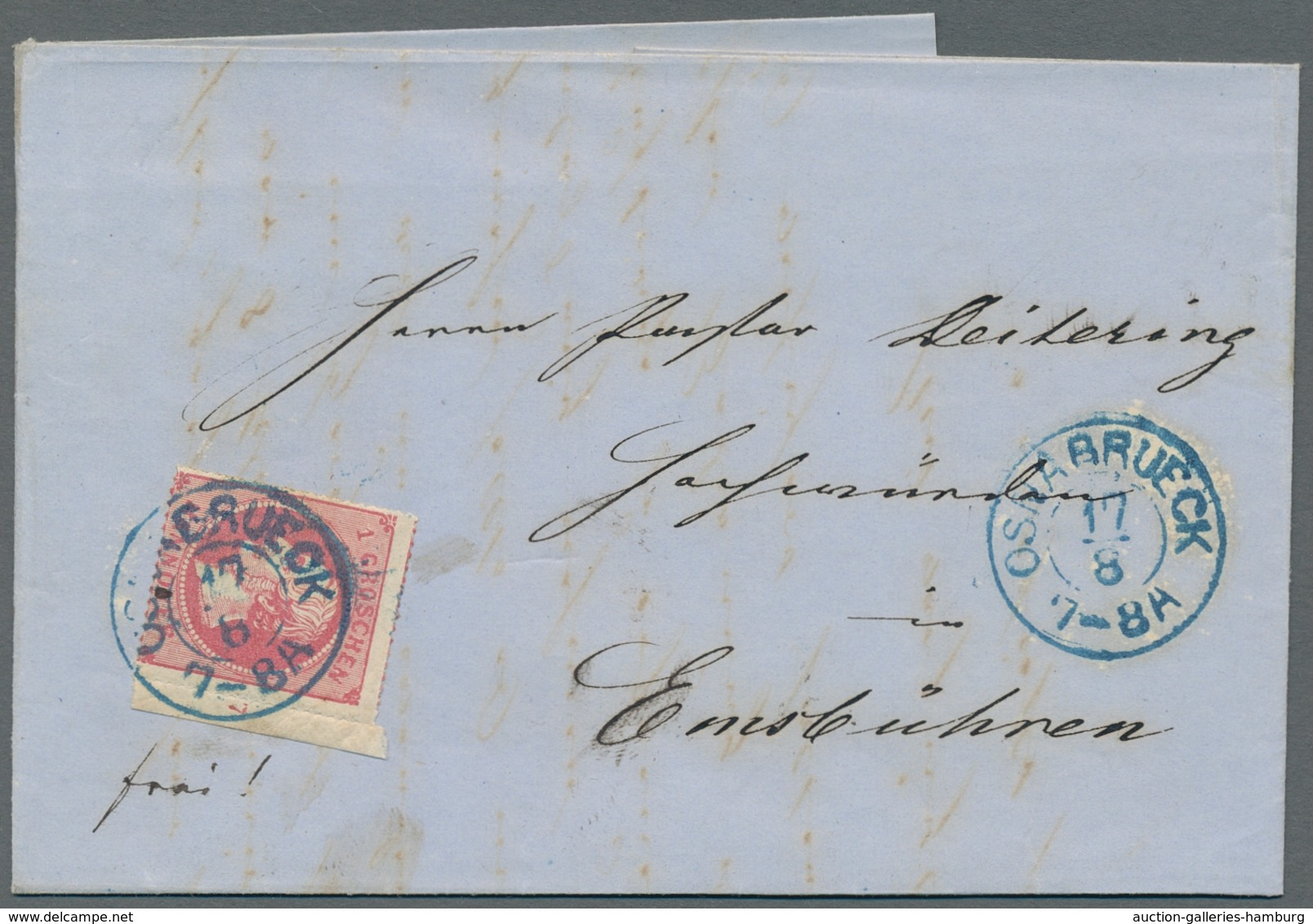 Hannover - Marken Und Briefe: 1864, König Georg V 1 Groschen Durchstochen Vom Rechten Seitenrand Mit - Hanovre