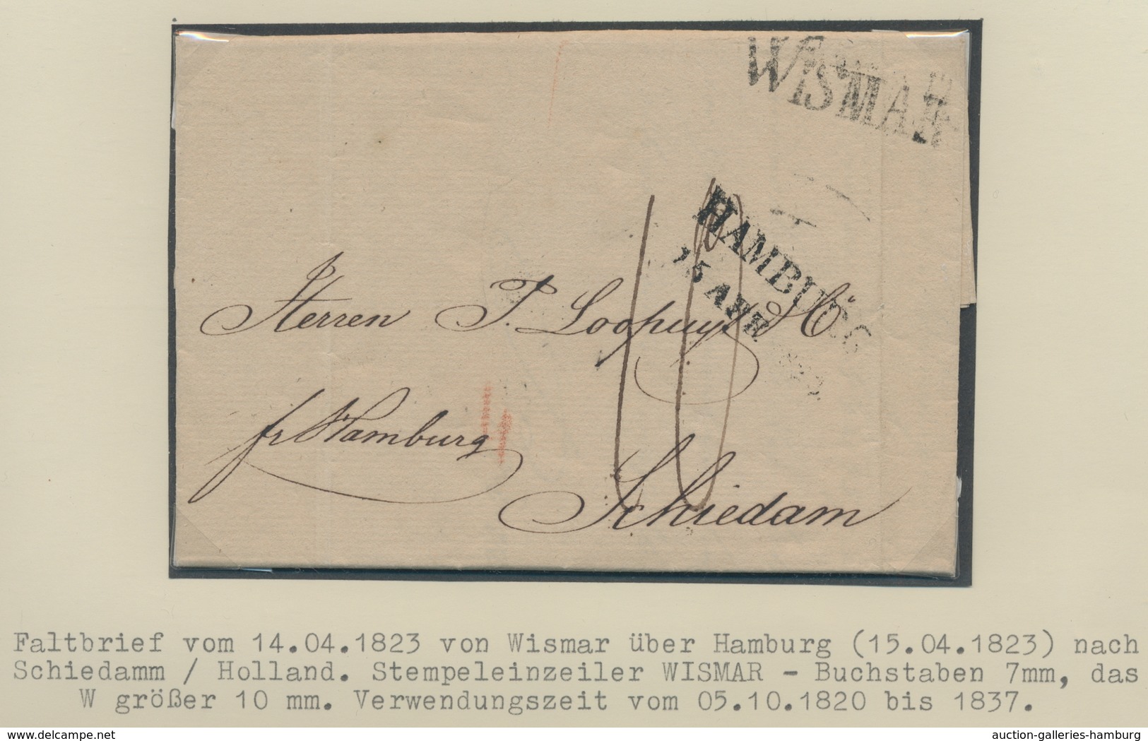 Mecklenburg-Schwerin - Vorphilatelie: WISMAR: 1823-58, Sammlung Von Sieben Briefen Auf Ausstellungss - Precursores