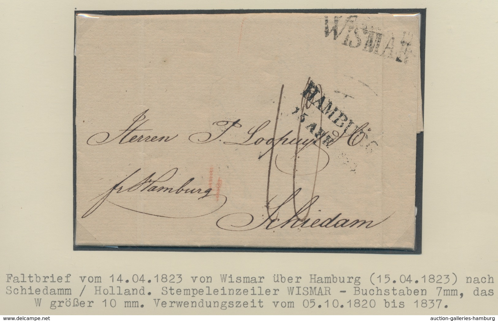 Mecklenburg-Schwerin - Vorphilatelie: WISMAR: 1823-58, Sammlung Von Sieben Briefen Auf Ausstellungss - Prephilately