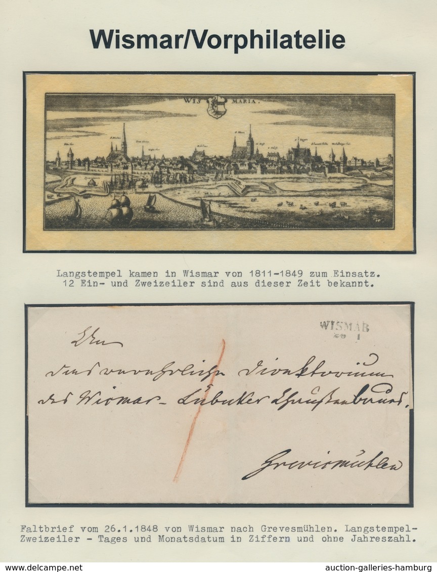 Mecklenburg-Schwerin - Vorphilatelie: WISMAR: 1823-58, Sammlung Von Sieben Briefen Auf Ausstellungss - Prephilately