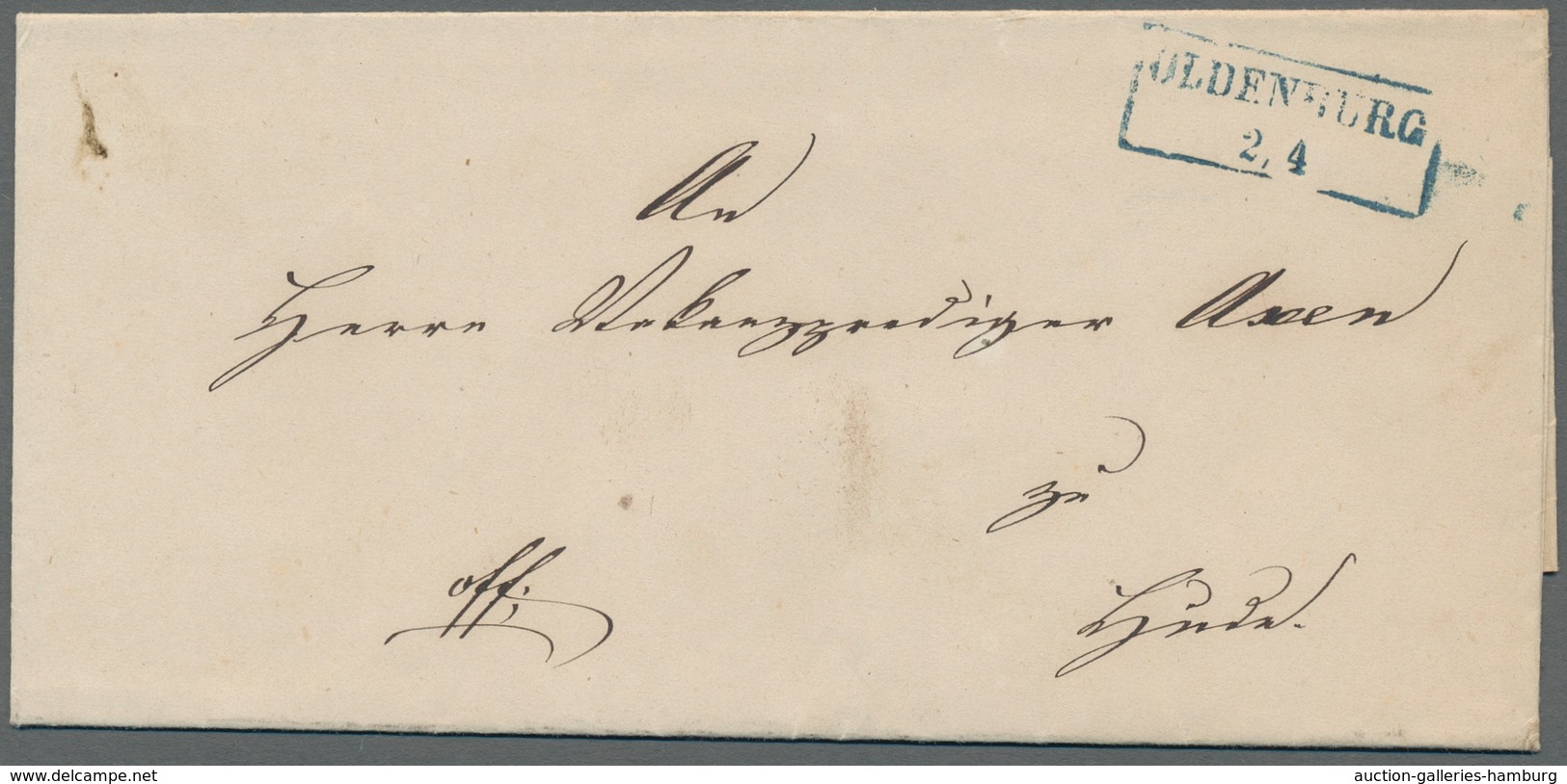 Oldenburg - Stempel: OLDENBURG: 1860-1872 (ca.), Reizvolle Partie Von Fünf Belegen Mit Oldenburg-Ste - Oldenbourg