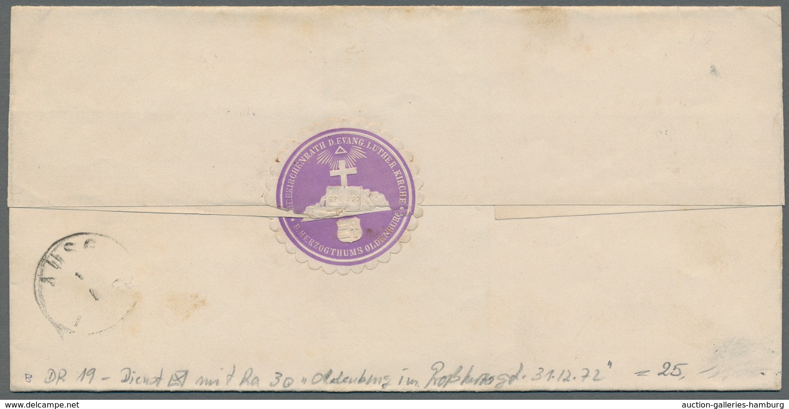 Oldenburg - Stempel: OLDENBURG: 1860-1872 (ca.), reizvolle Partie von fünf Belegen mit Oldenburg-Ste