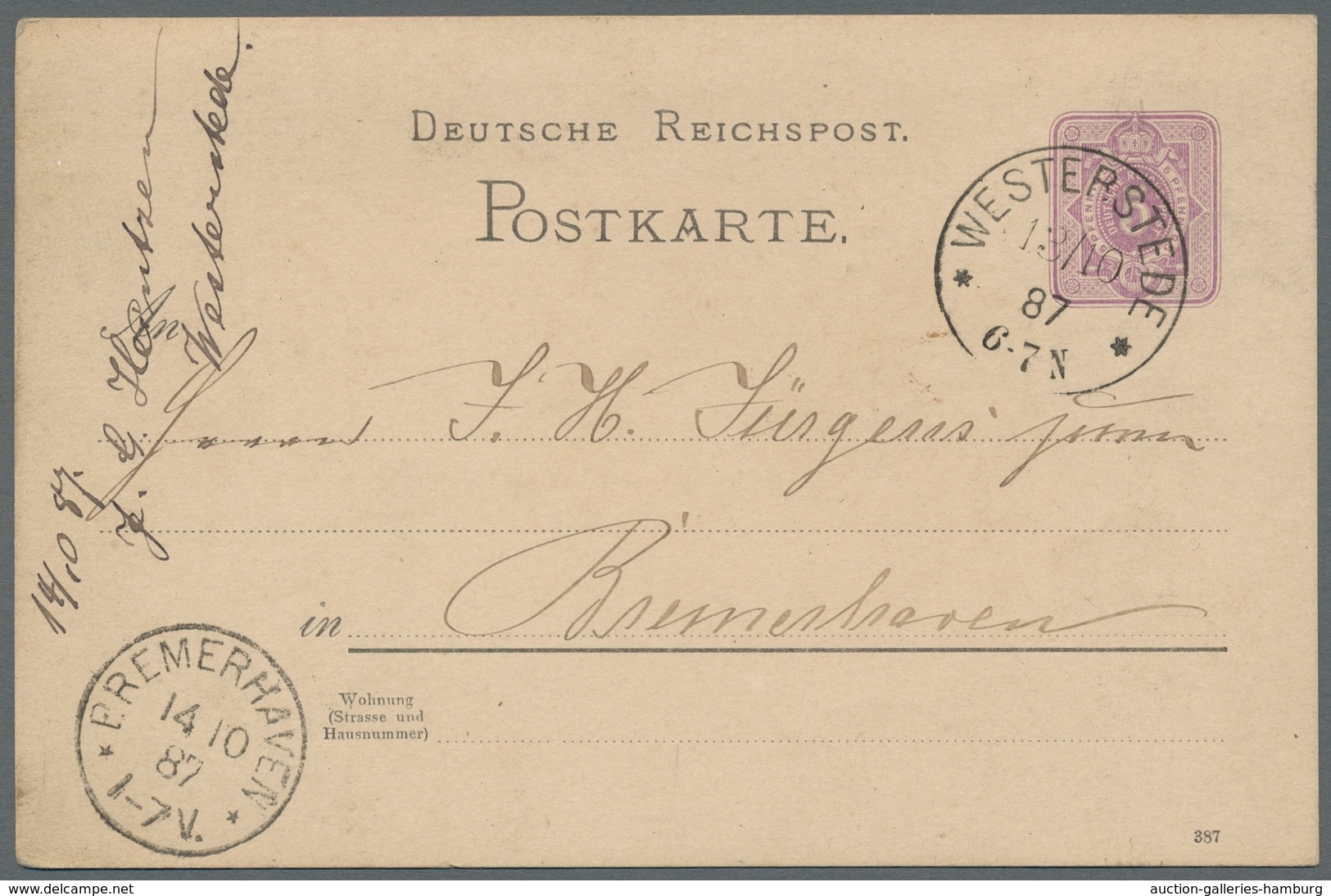 Oldenburg - Nachverwendete Stempel: DINKLAGE, WESTERSTEDE, ZETEL: 1868-1887, Kleine Partie Saubere, - Oldenbourg