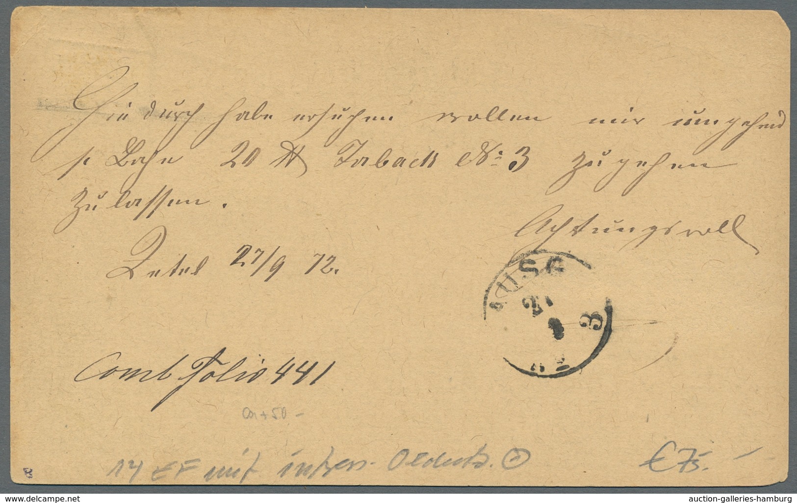 Oldenburg - Nachverwendete Stempel: DINKLAGE, WESTERSTEDE, ZETEL: 1868-1887, kleine Partie saubere,