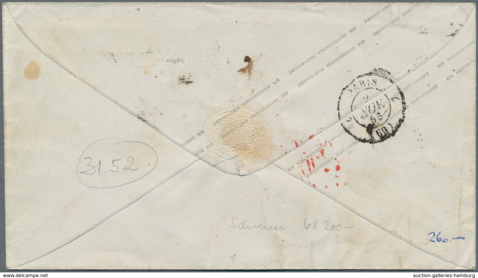 Preußen - Marken Und Briefe: 1850: ½ Sgr. Rotorange, 1 Sgr. Auf Hellkarmin Sowie 2 Sgr. Auf Blau Im - Otros & Sin Clasificación