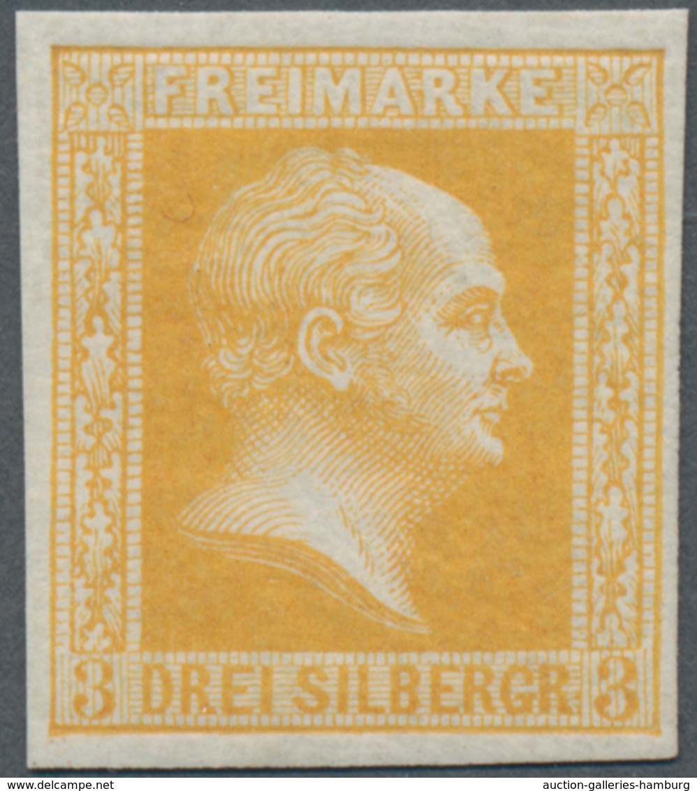 Preußen - Marken Und Briefe: 1857, 3 Sgr. Orangegelb, Ungebraucht Mit Vollem Originalgummi Und Nur W - Otros & Sin Clasificación