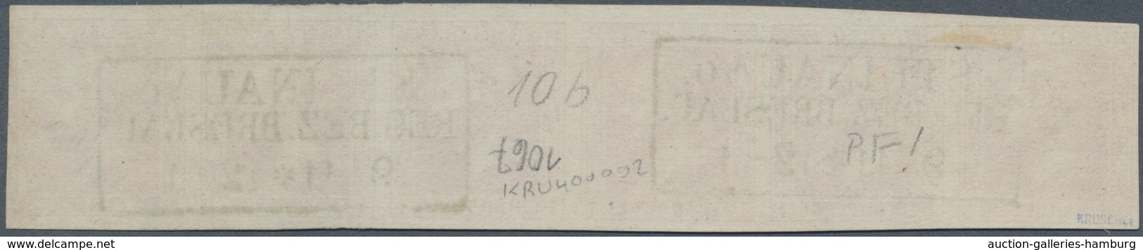 Preußen - Marken Und Briefe: 1858, 1 Sgr. Karminrosa, WAAGERECHTER SECHSER-STREIFEN, Farbfrisch Und - Other & Unclassified