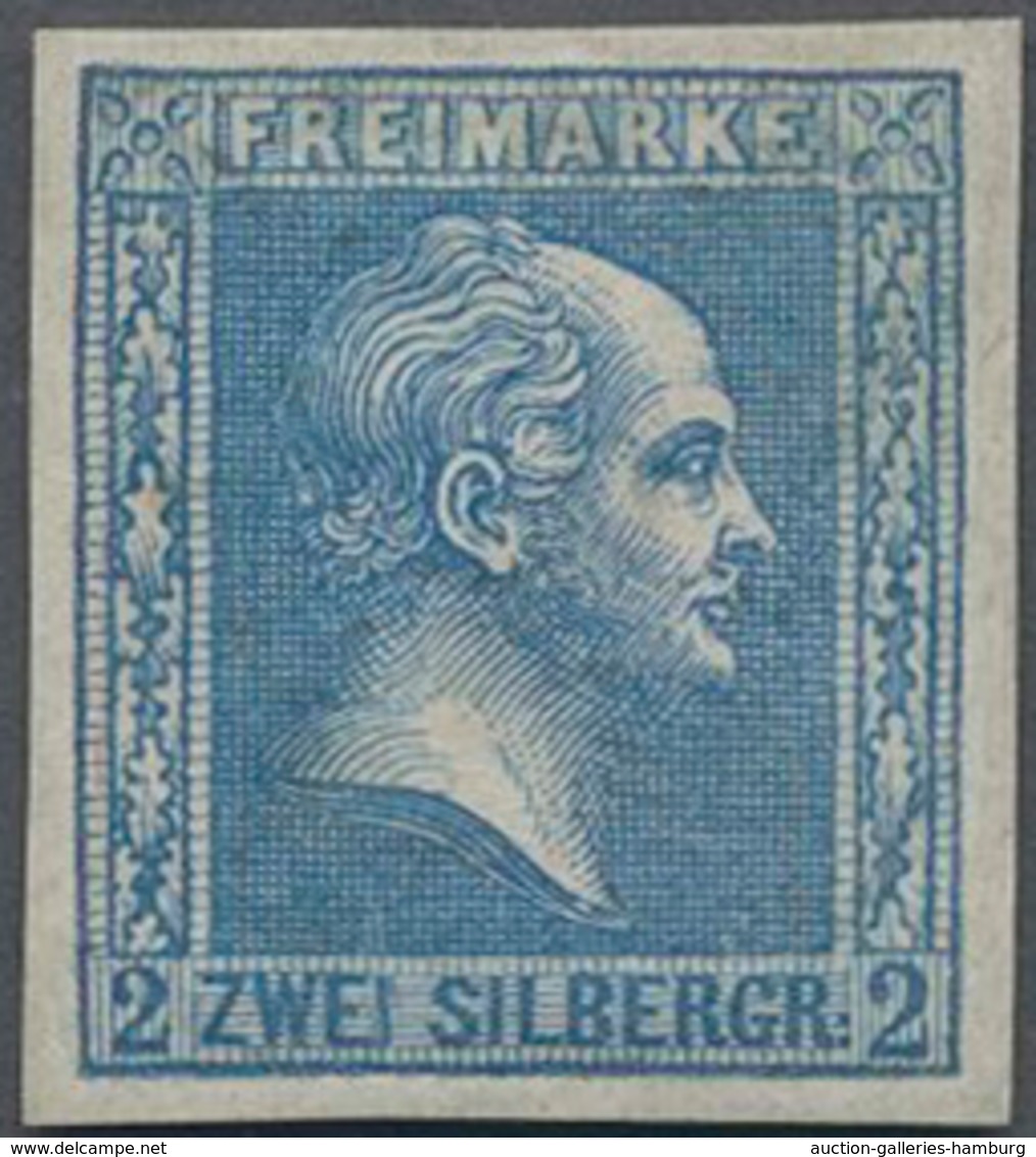 Preußen - Marken Und Briefe: 1858, 2 Sgr. Grauultramarin, Mit SEHR SELTENEM PLATTENFEHLER (Michel I) - Sonstige & Ohne Zuordnung