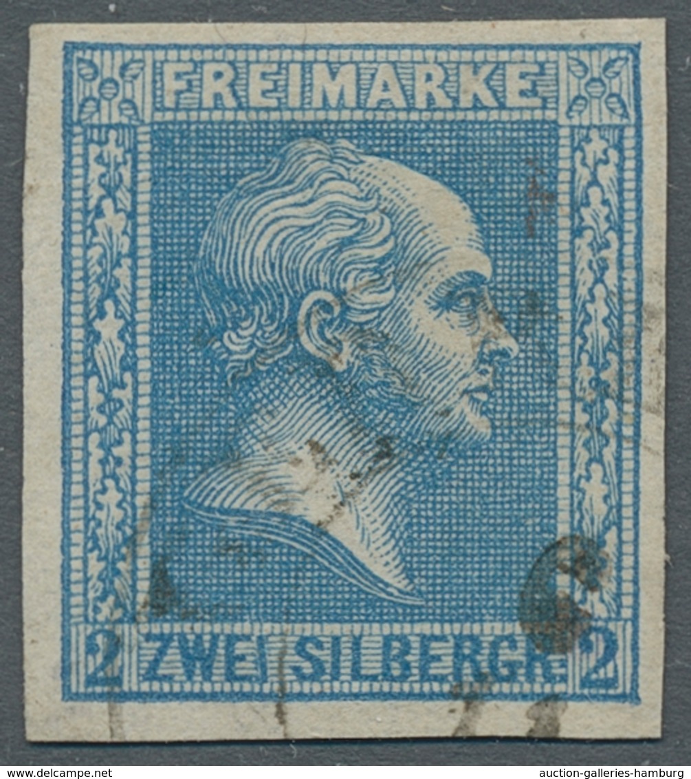 Preußen - Marken Und Briefe: 1858, 2 Silbergroschen Grauultramarin Mit Plattenfehler "I" Von "ZWEI" - Autres & Non Classés