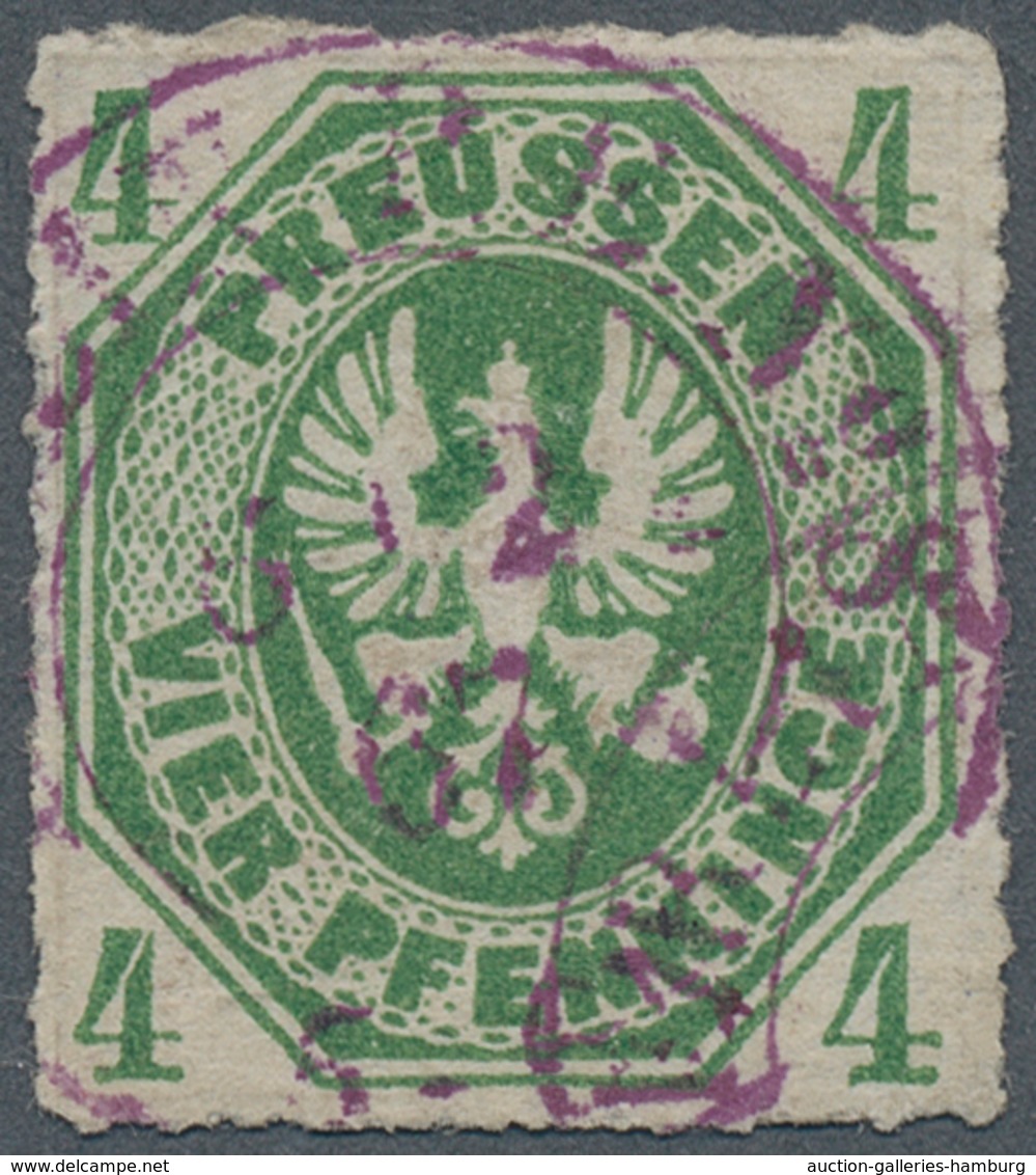 Preußen - Marken Und Briefe: 1861, 4 Pf Gelblichgrün Zentrisch Entwertet Mit Violettem K2 "BERLIN P. - Sonstige & Ohne Zuordnung