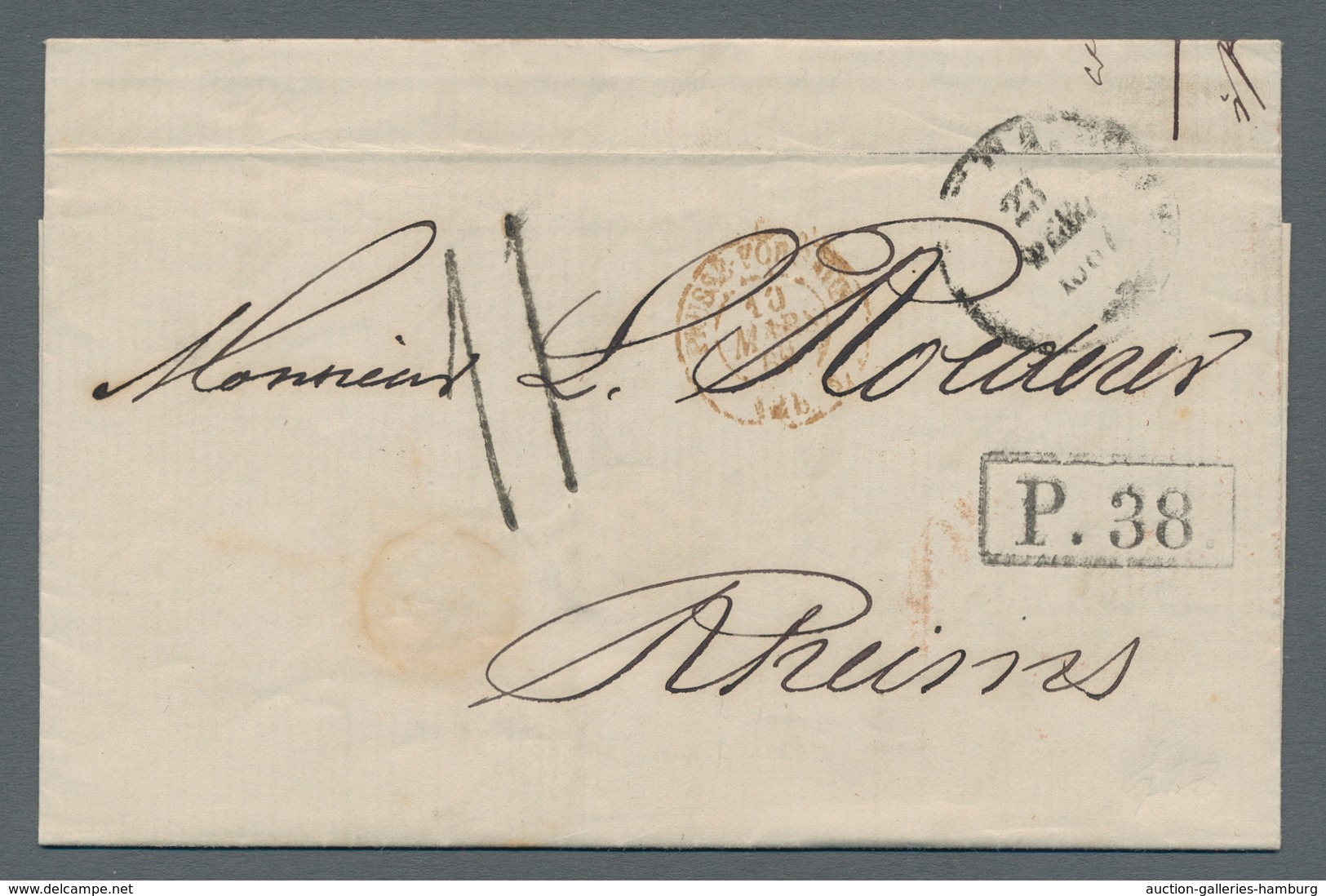 Preußen - Transitstempel: 1860-1867, Reizvolle Partie Von Vier Markenlosen Auslands-Briefen (mit Inh - Autres & Non Classés