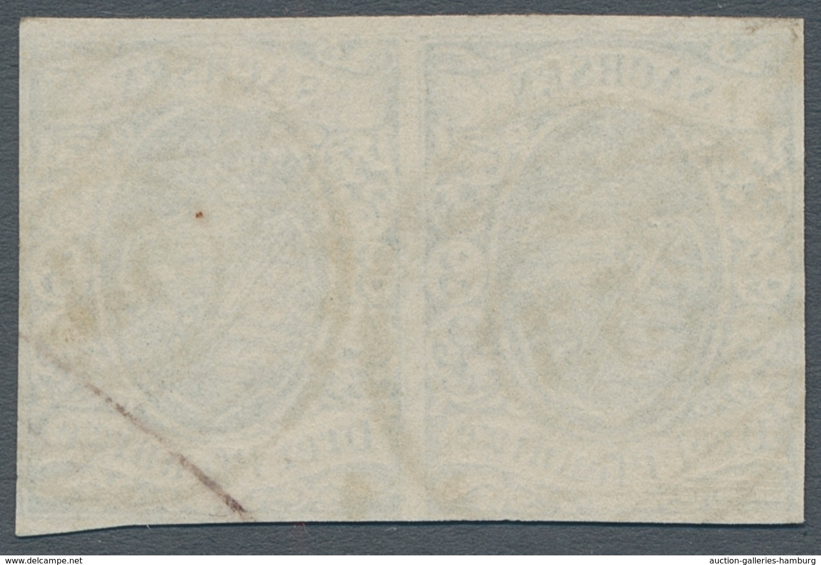Sachsen - Marken Und Briefe: 1851, "3 Pfg. Spätauflage Dunkelgrün", Farbfrisches Waag. Paar Mit Zwei - Saxe
