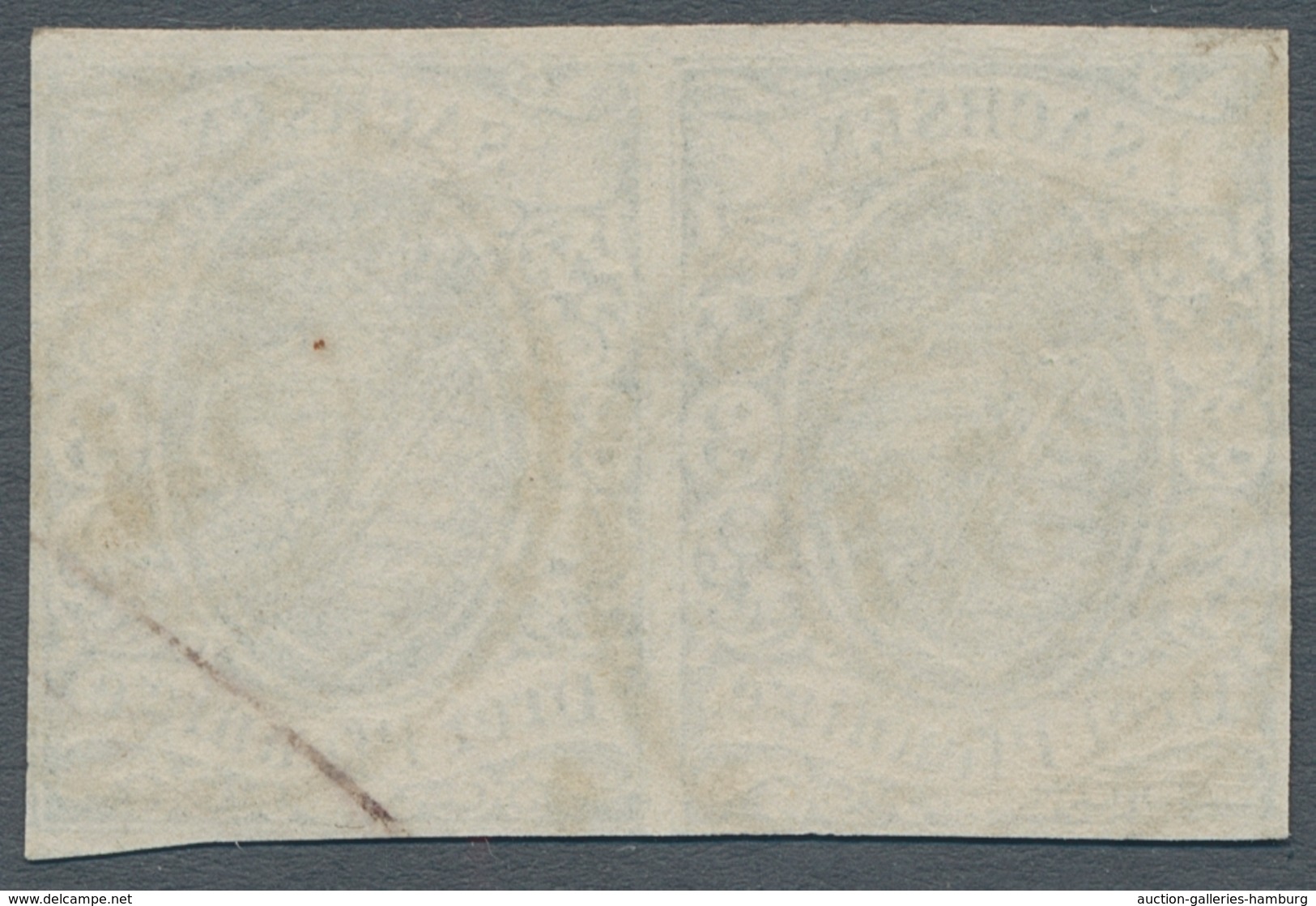 Sachsen - Marken Und Briefe: 1851, "3 Pfg. Spätauflage Dunkelgrün", Farbfrisches Waag. Paar Mit Zwei - Sachsen