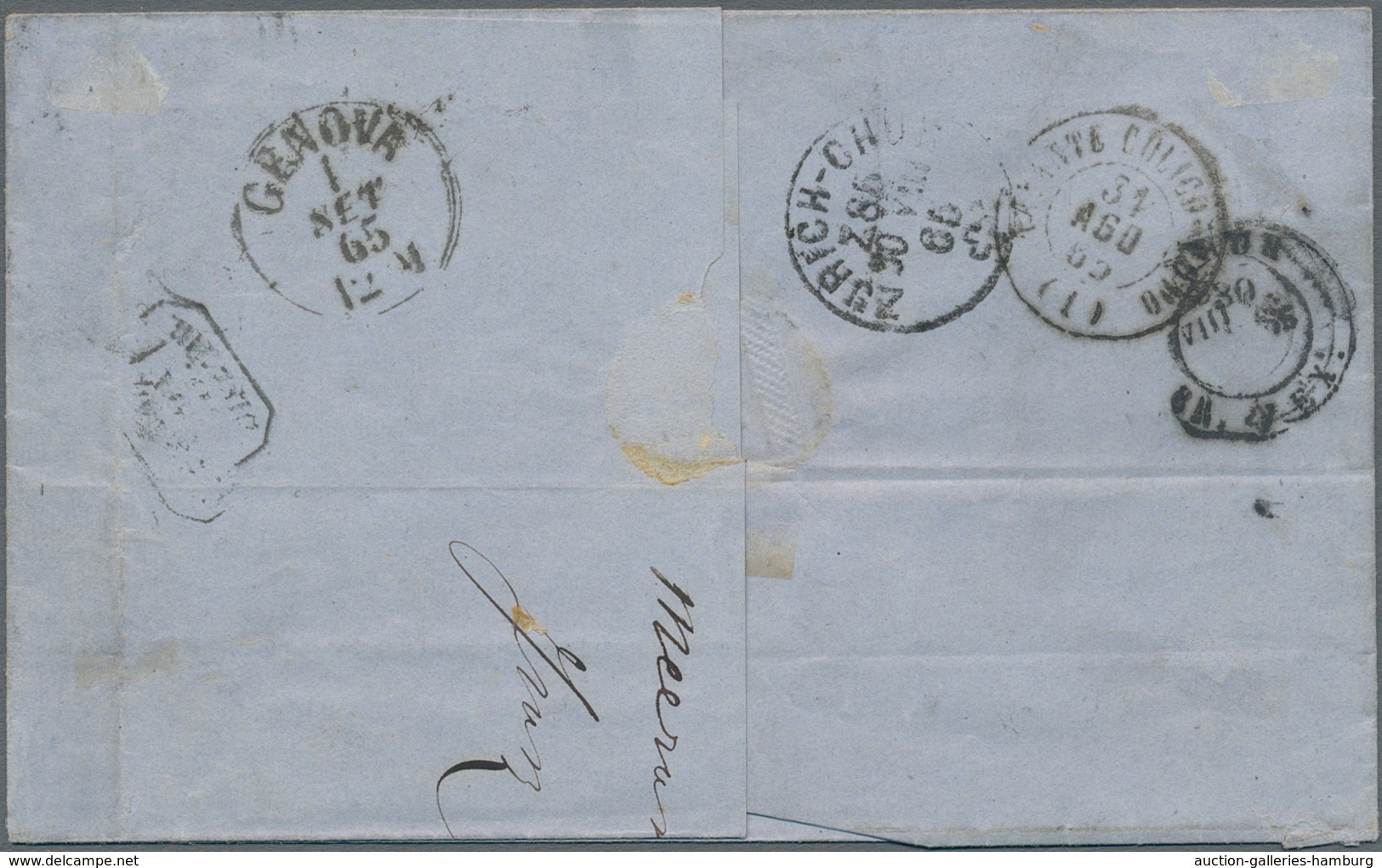 Sachsen - Marken Und Briefe: 1863, 3 Pfg. Grün Im Waagerechten Paar, 1 Ngr. Lebhaftlilarot Und 5 Ngr - Sachsen