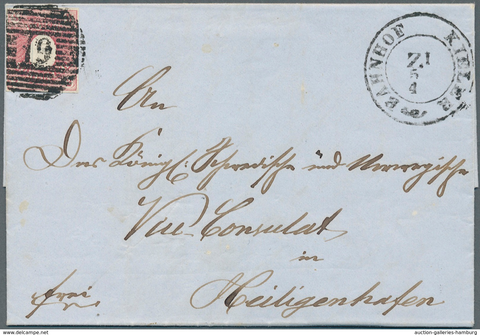 Schleswig-Holstein - Marken Und Briefe: 1850, 2 Schilling Dunkelrosarot, Die Besonders Farbfrische, - Other & Unclassified