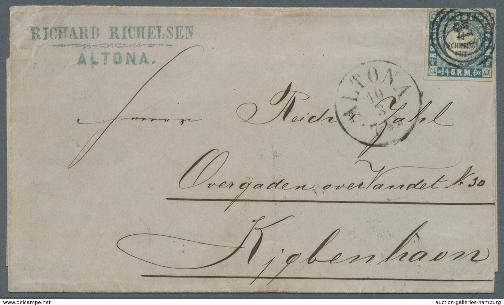 Schleswig-Holstein - Marken Und Briefe: 1864, 1¼ Sch. Weite Welle, Farbfrisch Und Allseits Breitrand - Otros & Sin Clasificación