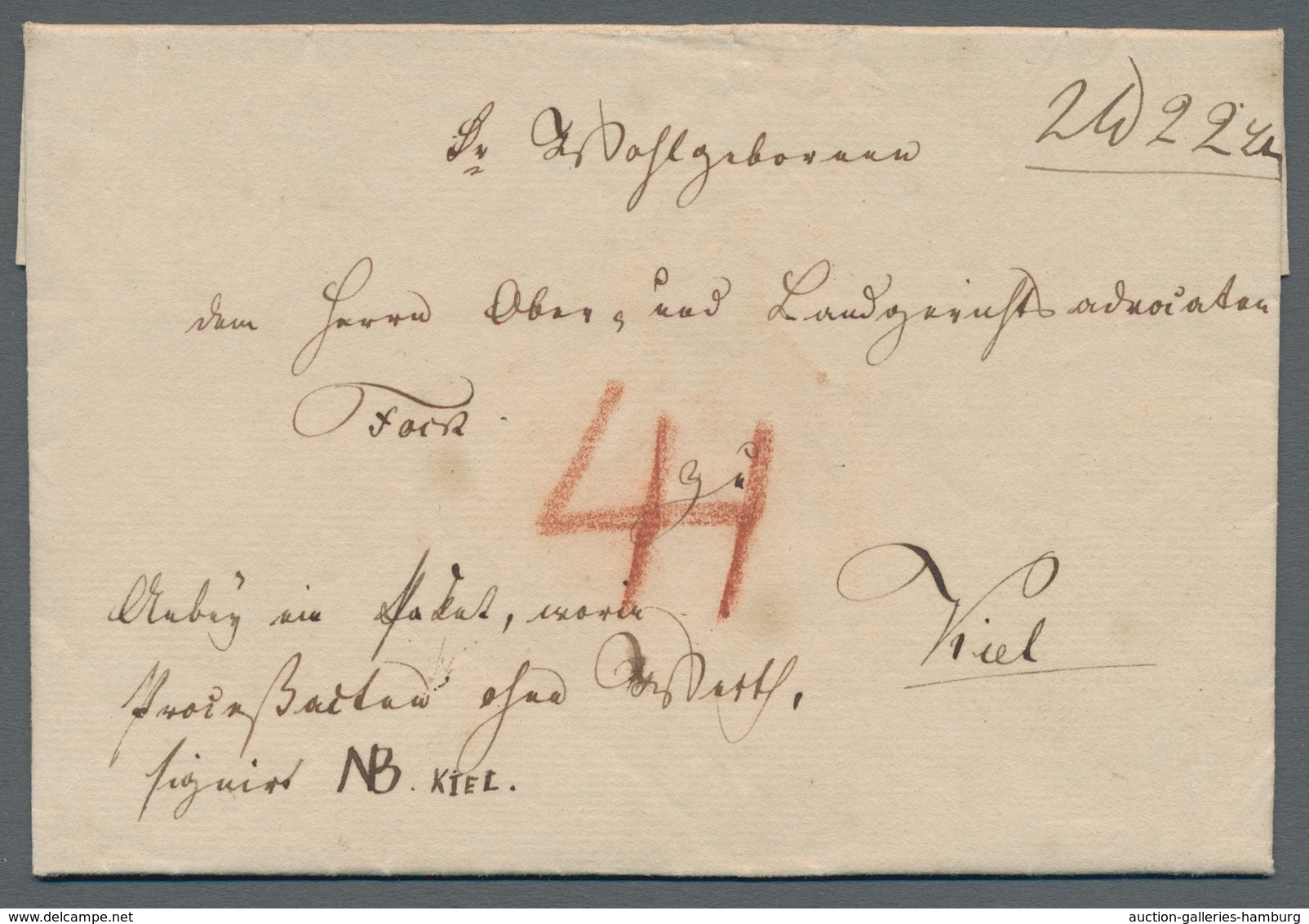 Schleswig-Holstein - Ortsstempel: AHRENSBURG 1829-82, Kleine Zusammenstellung Von Vier Belegen In Gu - Sonstige & Ohne Zuordnung
