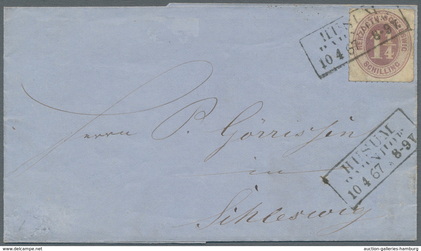 Schleswig-Holstein - Ortsstempel: HUSUM 1793-1900 (ca.), Zusammenstellung Von Ca. 40 Belegen In Meis - Other & Unclassified