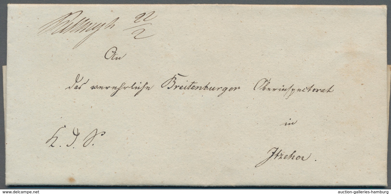 Schleswig-Holstein - Ortsstempel: KELLINGHUSEN 1736-1913, Zusammenstellung Von Zehn Belegen In Meist - Sonstige & Ohne Zuordnung