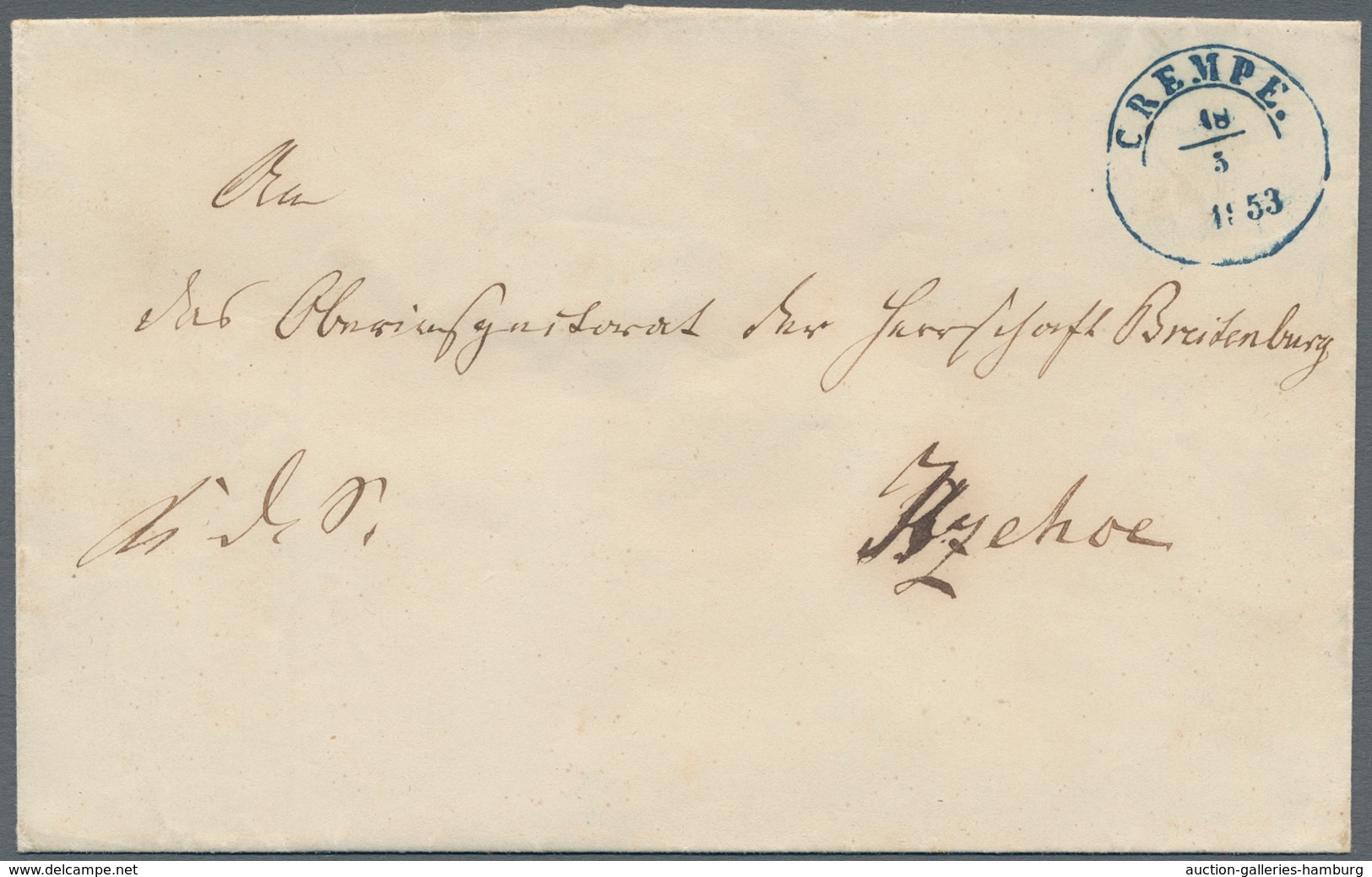 Schleswig-Holstein - Ortsstempel: KREMPE/CREMPE 1840-1900 (ca.), Zusammenstellung Von über 20 Belege - Otros & Sin Clasificación