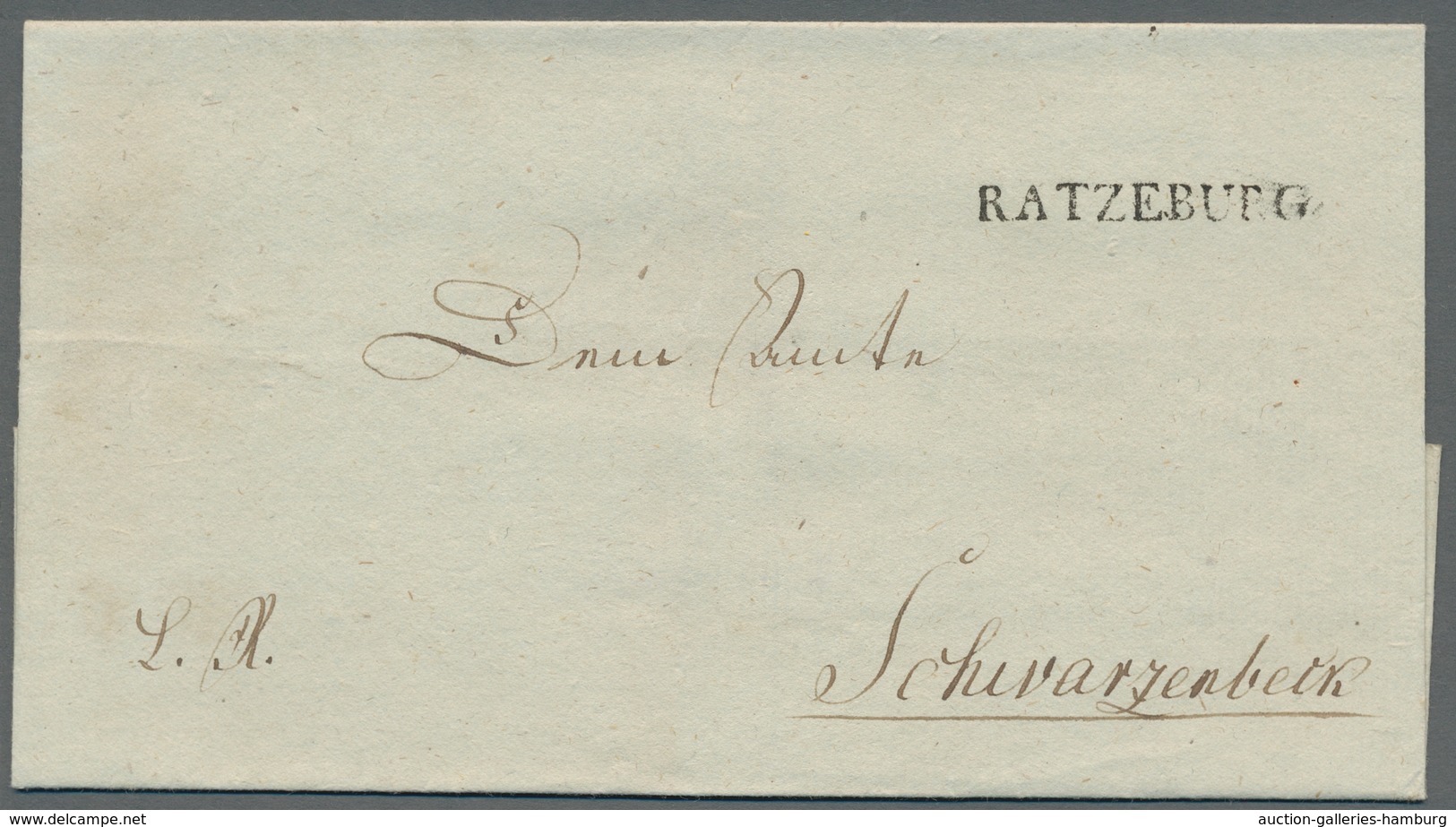 Schleswig-Holstein - Ortsstempel: RATZEBURG 1810-1915 (ca.), Zusammenstellung Von über 30 Belegen In - Autres & Non Classés