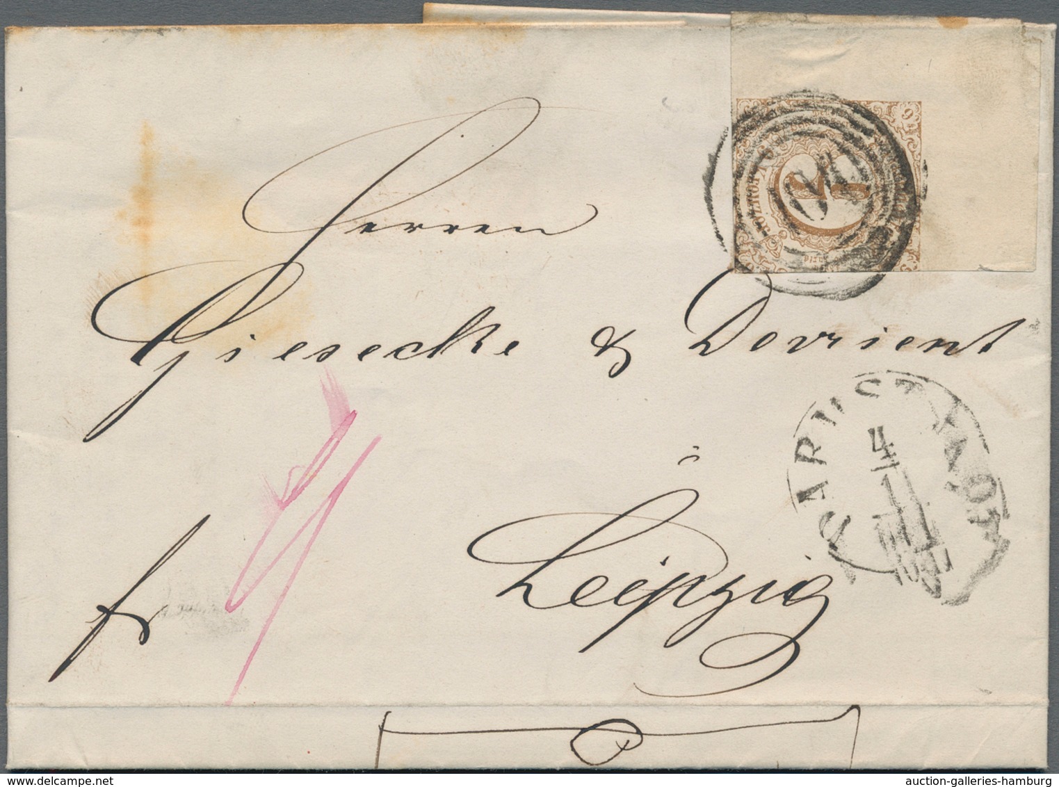 Thurn & Taxis - Marken Und Briefe: 1862, 9 Kr. Ockerbraun Aus Der Linken Oberen Bogenecke Auf Vollst - Sonstige & Ohne Zuordnung