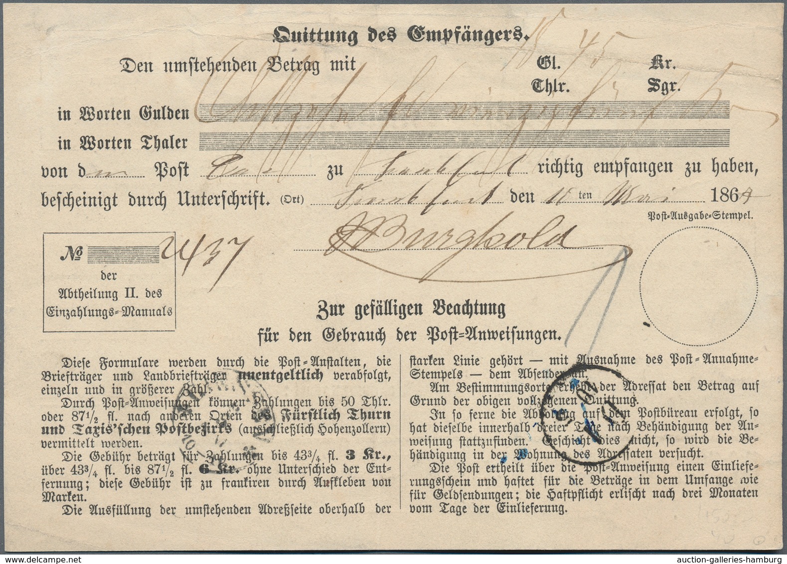 Thurn & Taxis - Marken Und Briefe: 1867, 3 Kreuzer Karminrot Entwertet Mit "183" Und Beigesetzt K1 " - Otros & Sin Clasificación