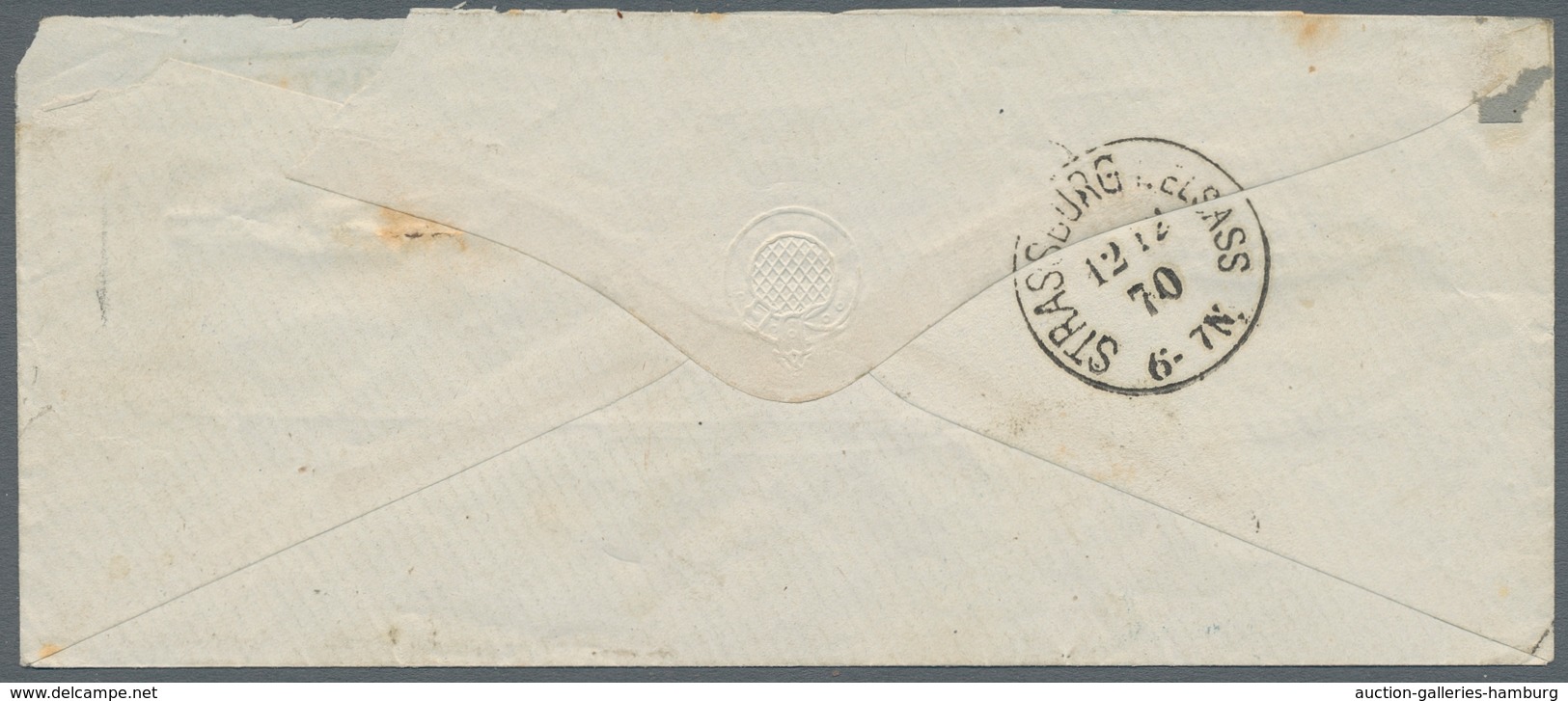 Thurn & Taxis - Französische Armeepost: 1870, Brief Aus Der Bundesfestung Mainz Mit Festungsstempel - Prefilatelia