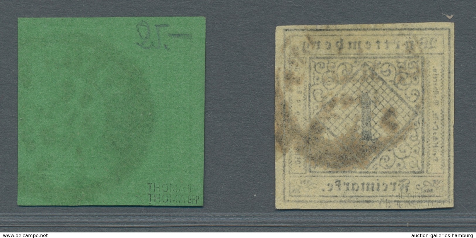 Württemberg - Marken Und Briefe: 1851, "1, 6 Und 9 Kr. Ziffern Je In B-Farbe", Farbfrische Werte Mit - Otros & Sin Clasificación
