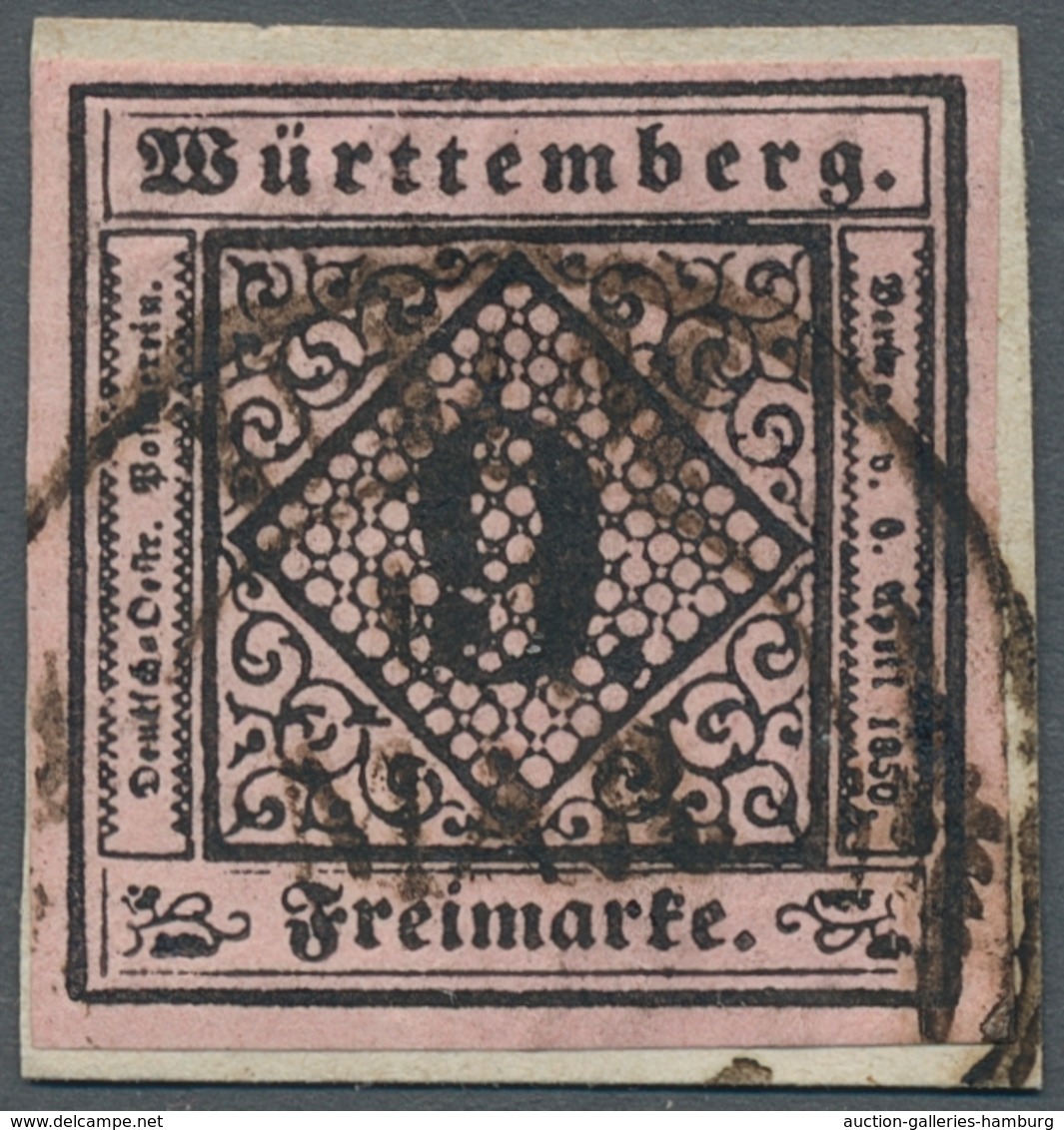 Württemberg - Marken Und Briefe: 1851, 9 Kreuzer In Allen 3 Farben. Enthalten Ist Je Ein Wert In Der - Andere & Zonder Classificatie